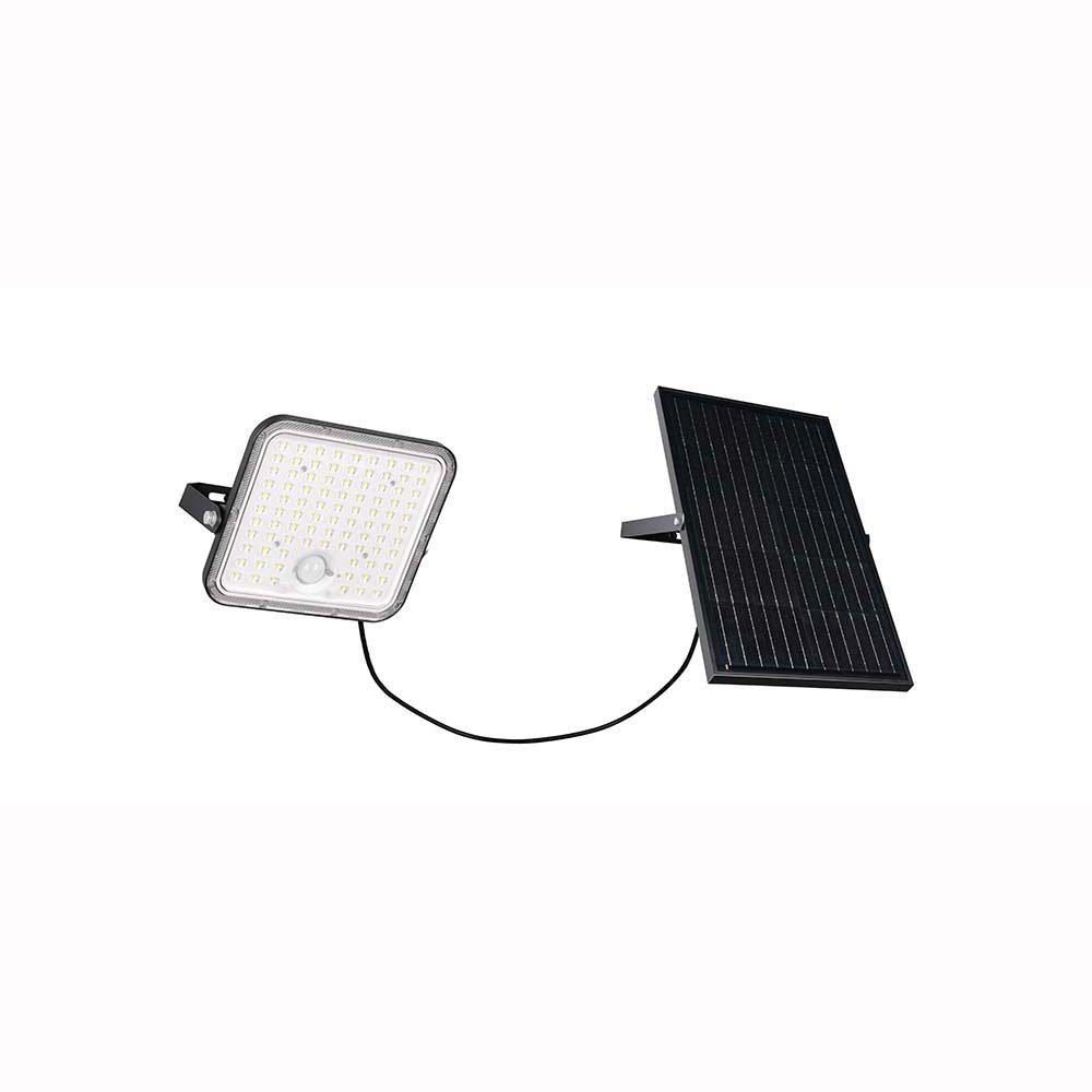 Reality Leuchten LED Gartenstrahler, LED-Leuchtmittel fest verbaut, Neutralweiß, Wandstrahler Außenleuchte Fassadenstrahler schwarz LED Sensor Akku