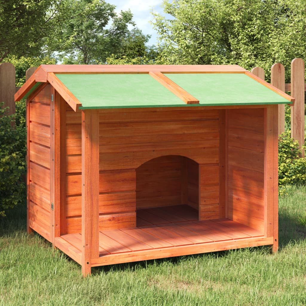 vidaXL Hundezwinger Hundehütte Braun 96x87x80,5 cm Massivholz Kiefer