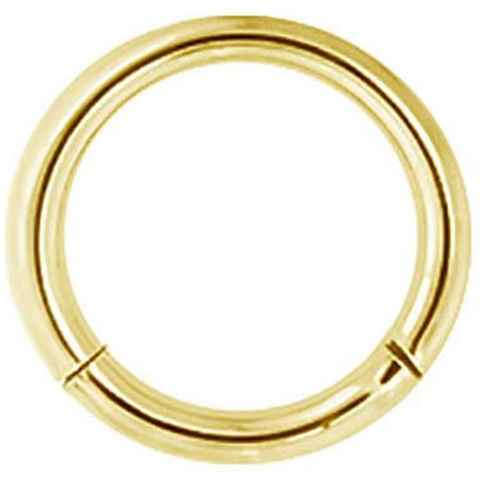Karisma Nasenpiercing Titan Gold G23 Hinged Segmentring Charnier/Septum Clicker Helix Ring Piercing Ohrring - 1,2x8mm