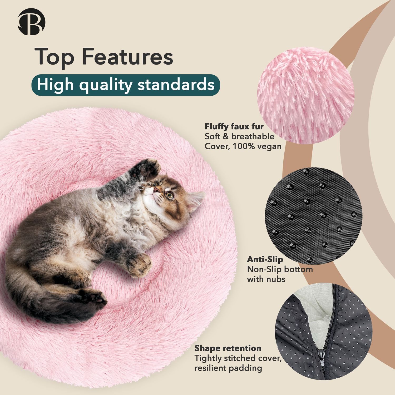 Bluzelle Tierbett Premium Hundebett Hundekissen Donut günstig online kaufen