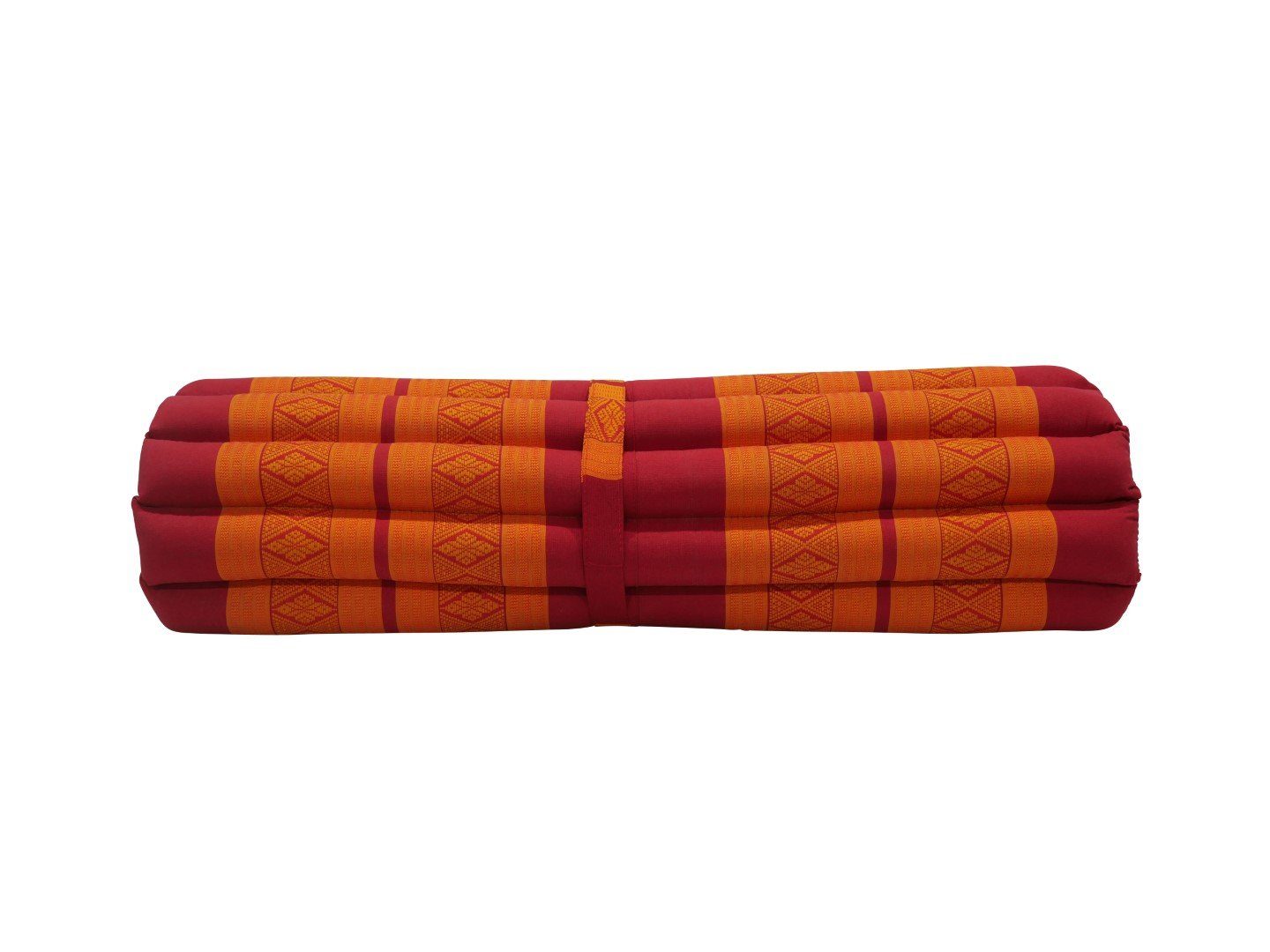 Yoga Meditationsmatte rollbar Hamam Muster Zabuton Yogakissen rot-orange, weich, orientalisches angenehm cm my unterstützend, 69x78x4.5