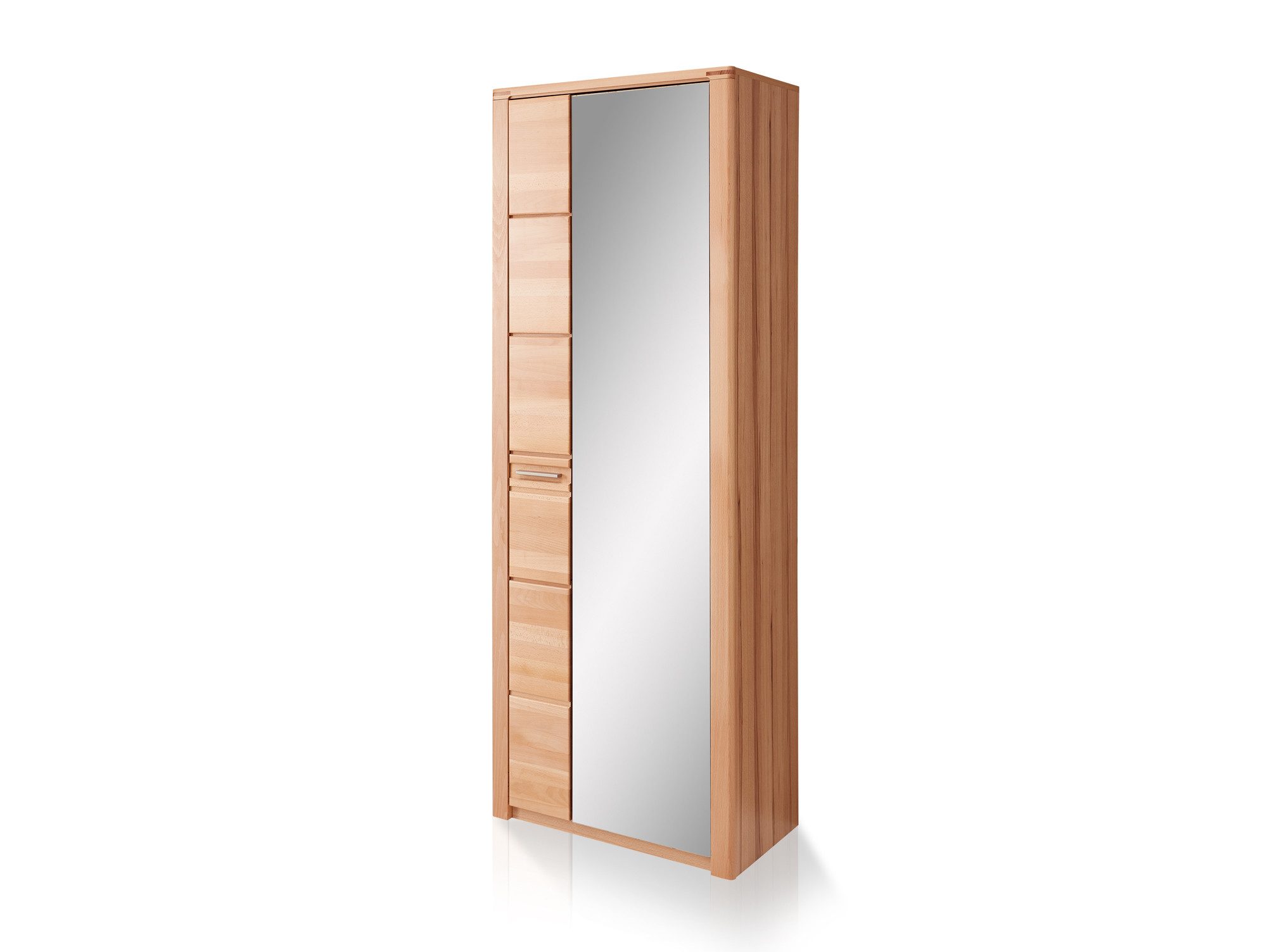 Moebel-Eins Garderobenschrank NESTOR ONE Garderobenschrank, Material Teilmassiv, Kernbuche lackiert