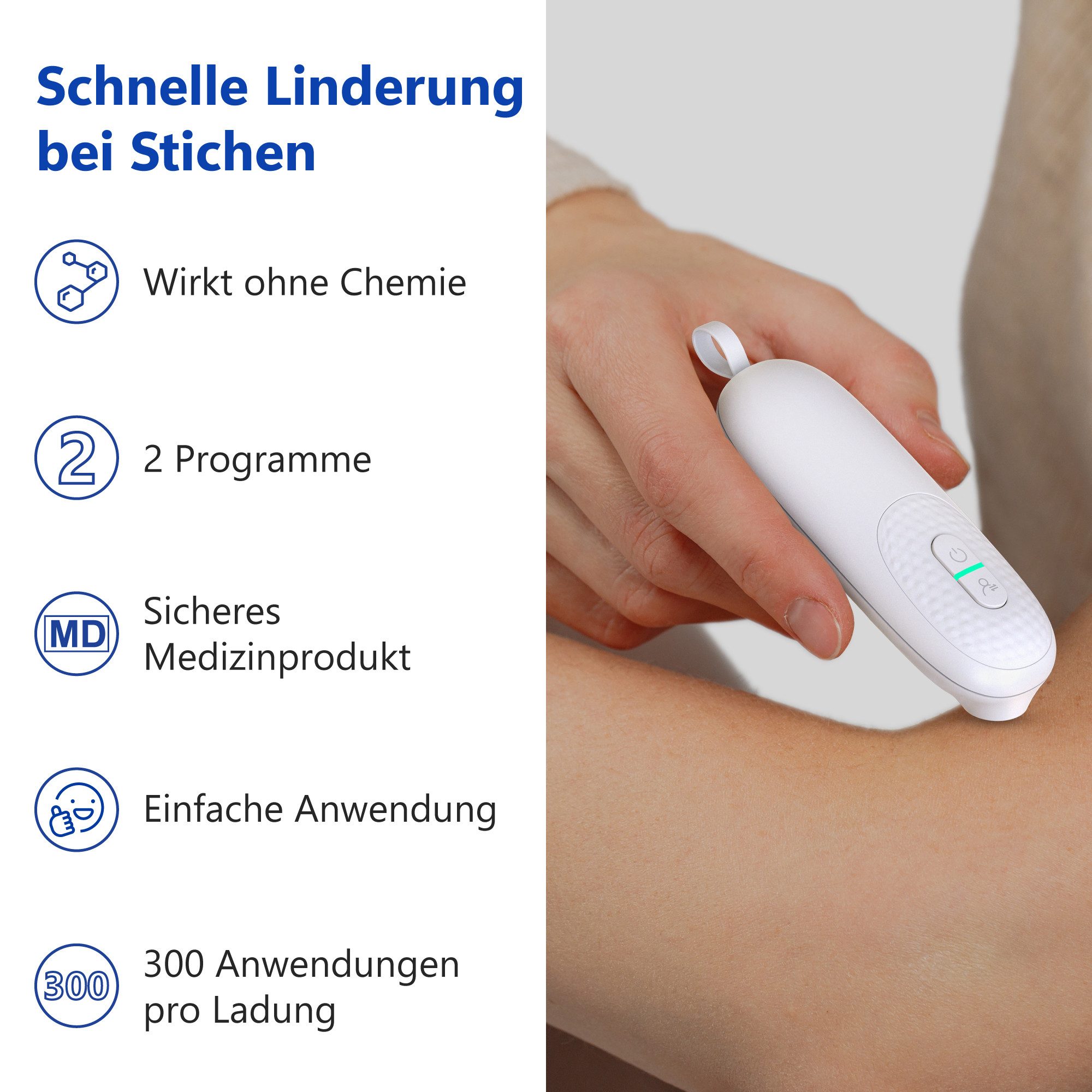 LuxmedIQ Insektenstichheiler - zur Anwendung bei Juckreiz durch Insektenstiche, 1-tlg., Lindert Juckreiz & Schwellungen, klein & handlich