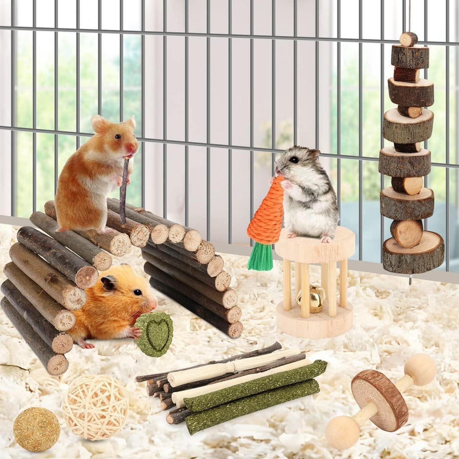LuxusKollektion Tier-Intelligenzspielzeug Kleintier Spielzeug Set Hamster Meerschweinchen Rennmäuse Hasen