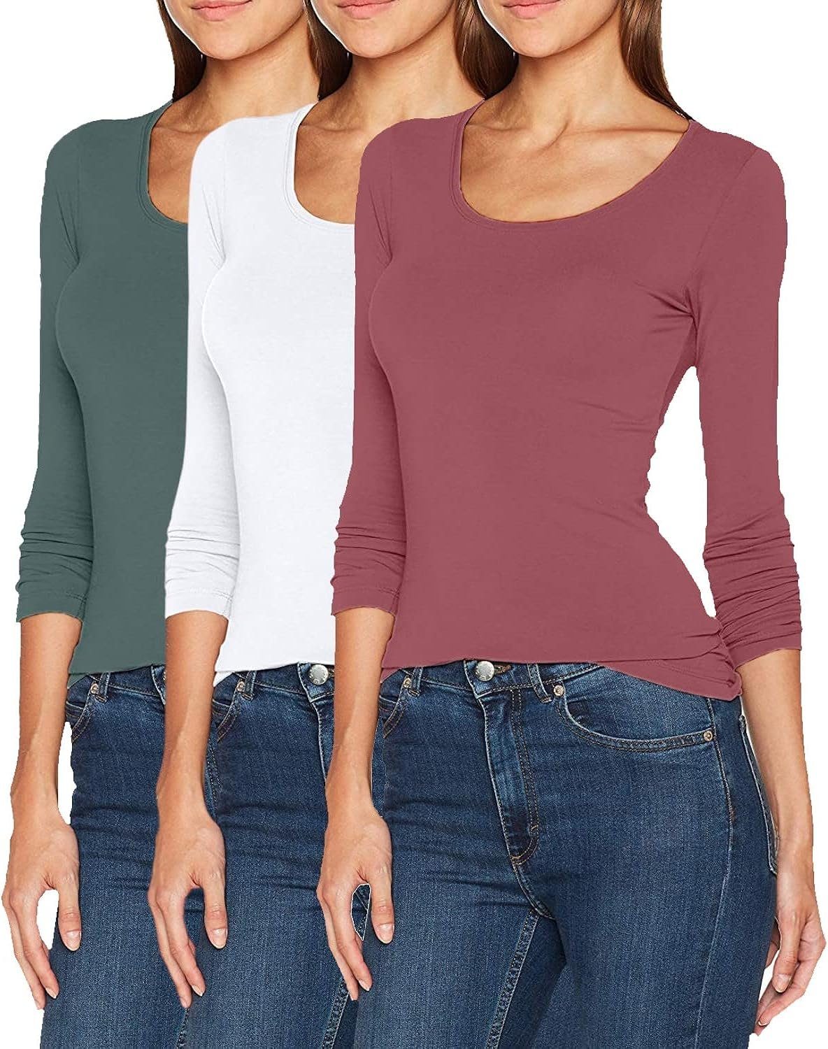 ONLY Langarmshirt (3er-Pack) Basic Shirts günstig online kaufen