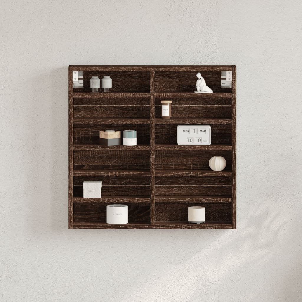 vidaXL Regal Vitrinenschrank Braun Eichen-Optik 60x8,5x58 günstig online kaufen