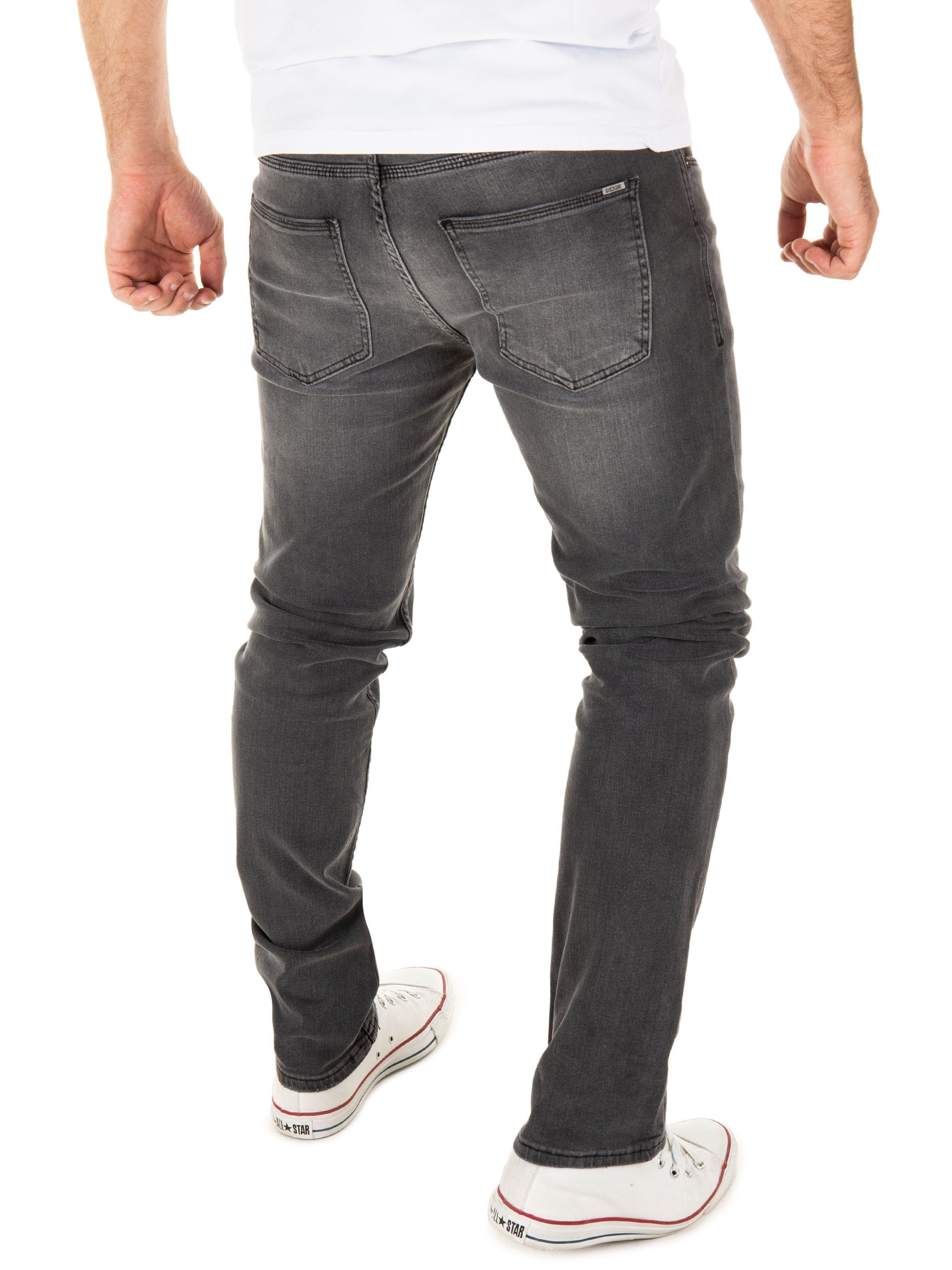 Jeans Stretch Justin Stretchanteil WOTEGA Jeanshose (Magnet Slim-fit-Jeans mit Grau 193901) Herren