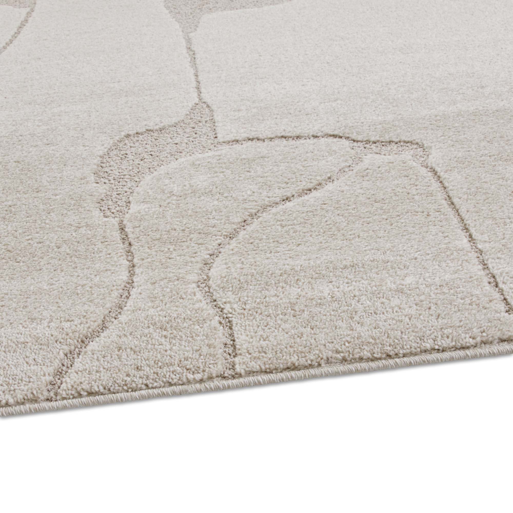 TaraCarpet Teppich Tara Carpet Avalon uni Hoch-Tief-Struktur, rechteckig, Höhe: 13 mm, Wohnzimmer, Schlafzimmer, Esszimmer, Jugendzimmer beige 080x150 – Bild 4 von 5