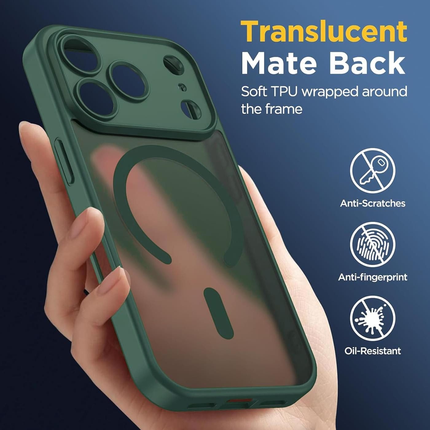 CoolGadget Handyhülle für Apple iPhone 17 Pro, Kamera Schutz Hülle Silikon Hard Case Schutzhülle für Magsafe Zubehör – Bild 4 von 5