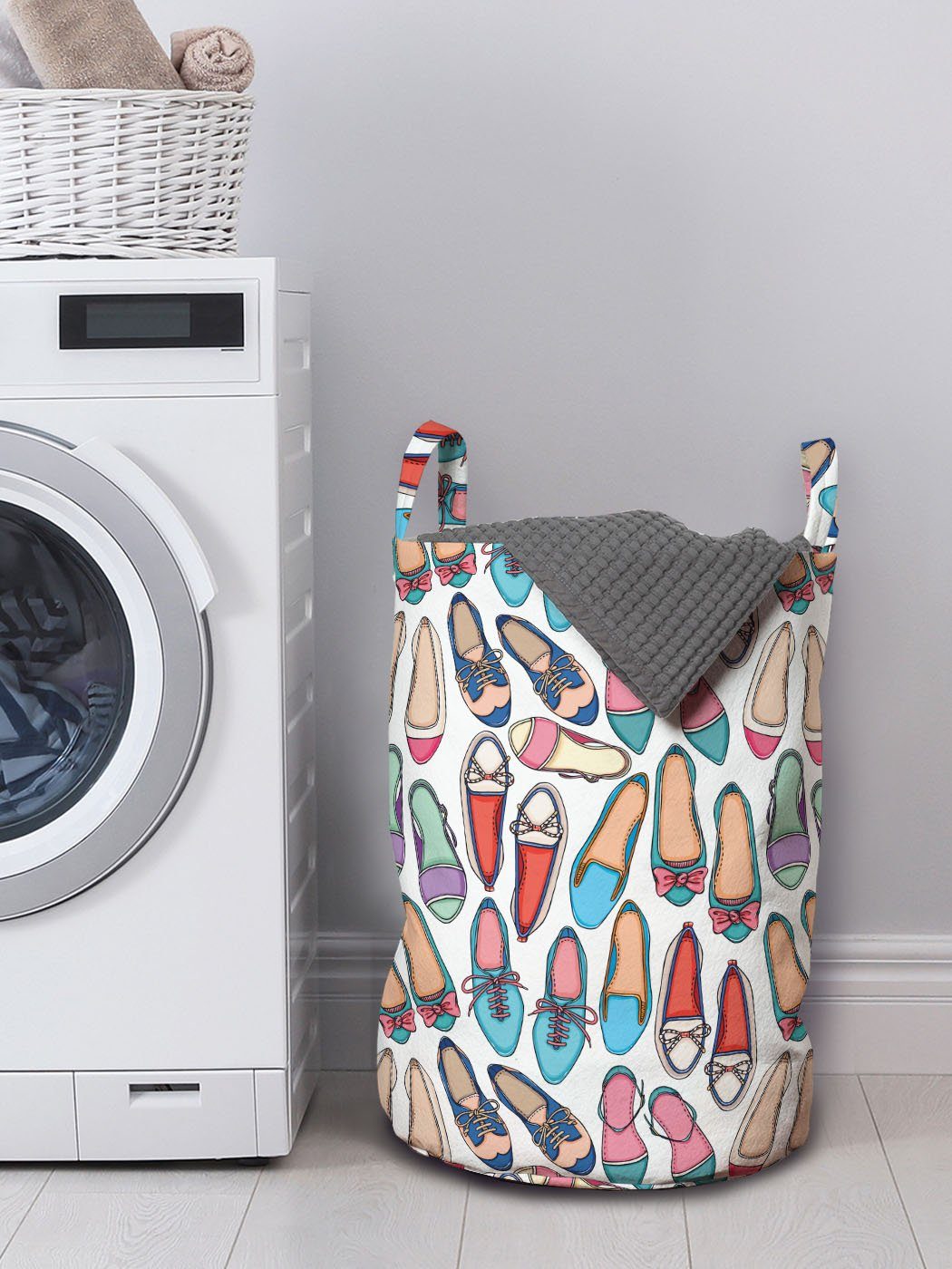 Abakuhaus Wäschesäckchen Wäschekorb mit Kordelzugverschluss Schuhe für Waschsalons, Mode Graphic Griffen Smart Casual