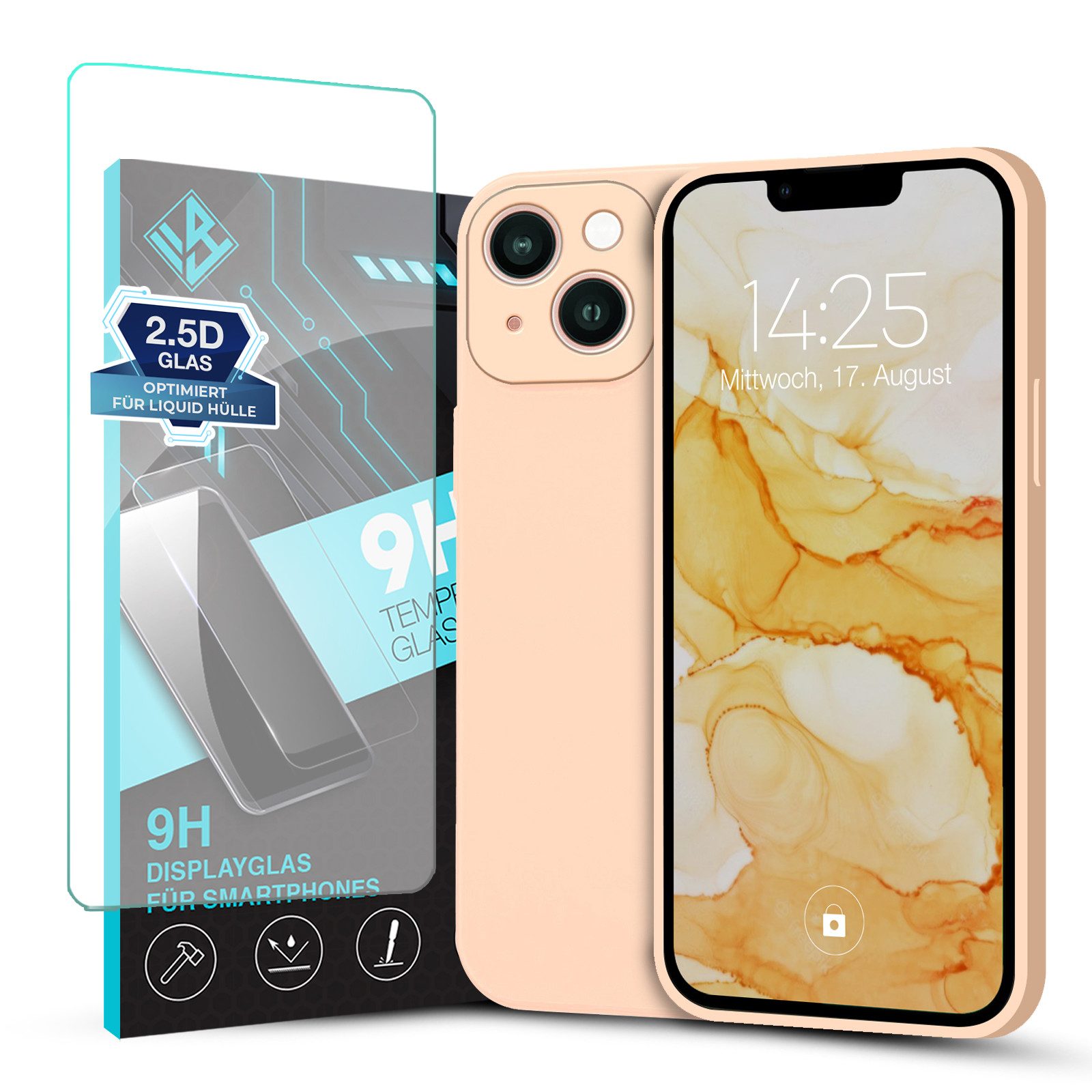 Tec-Expert Handyhülle SoftGrip Cover Hülle für Apple iPhone 13, Handy Case Bumper integrierter Kameraschutz flexibel