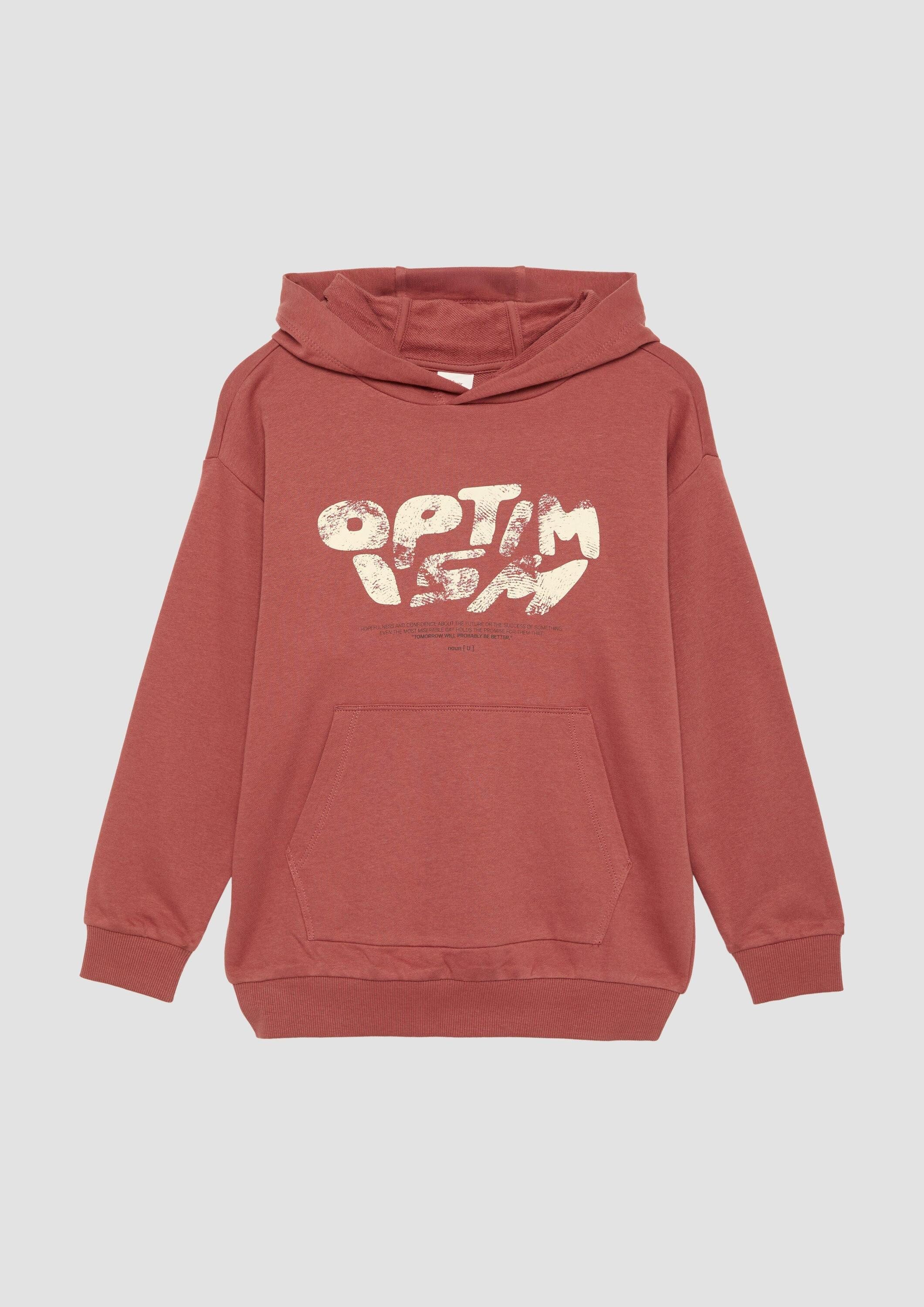 s.Oliver Sweatshirt Sweatshirt Oversized Hoodie mit Frontprint