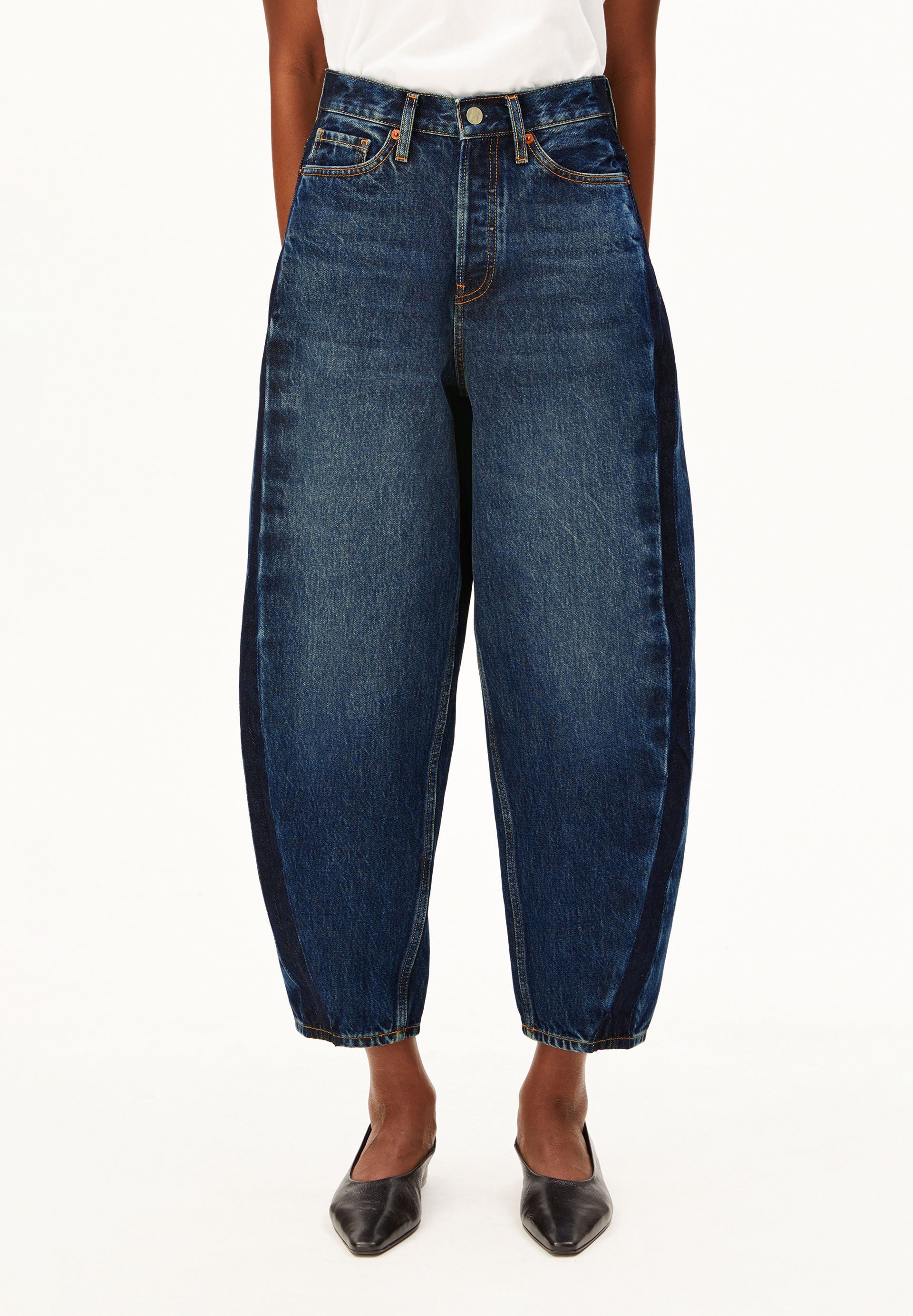 Armedangels Weite Jeans BAARLY BARREL 100% Bio-Baumwolle Non Stretch (Non-Stretch, Loose Fit) High waist
