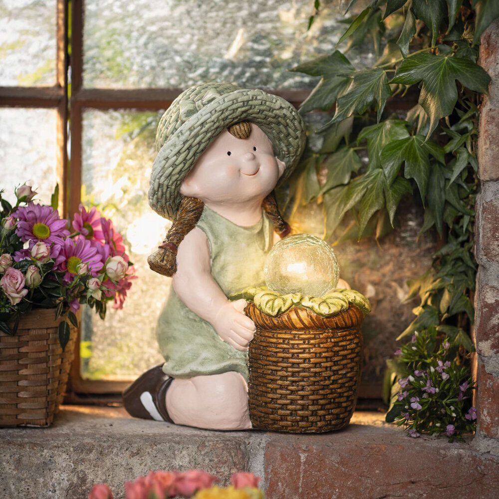 Home-trends24.de Gartenfigur Solarfigur Mädchen Garten Dekofigur günstig online kaufen
