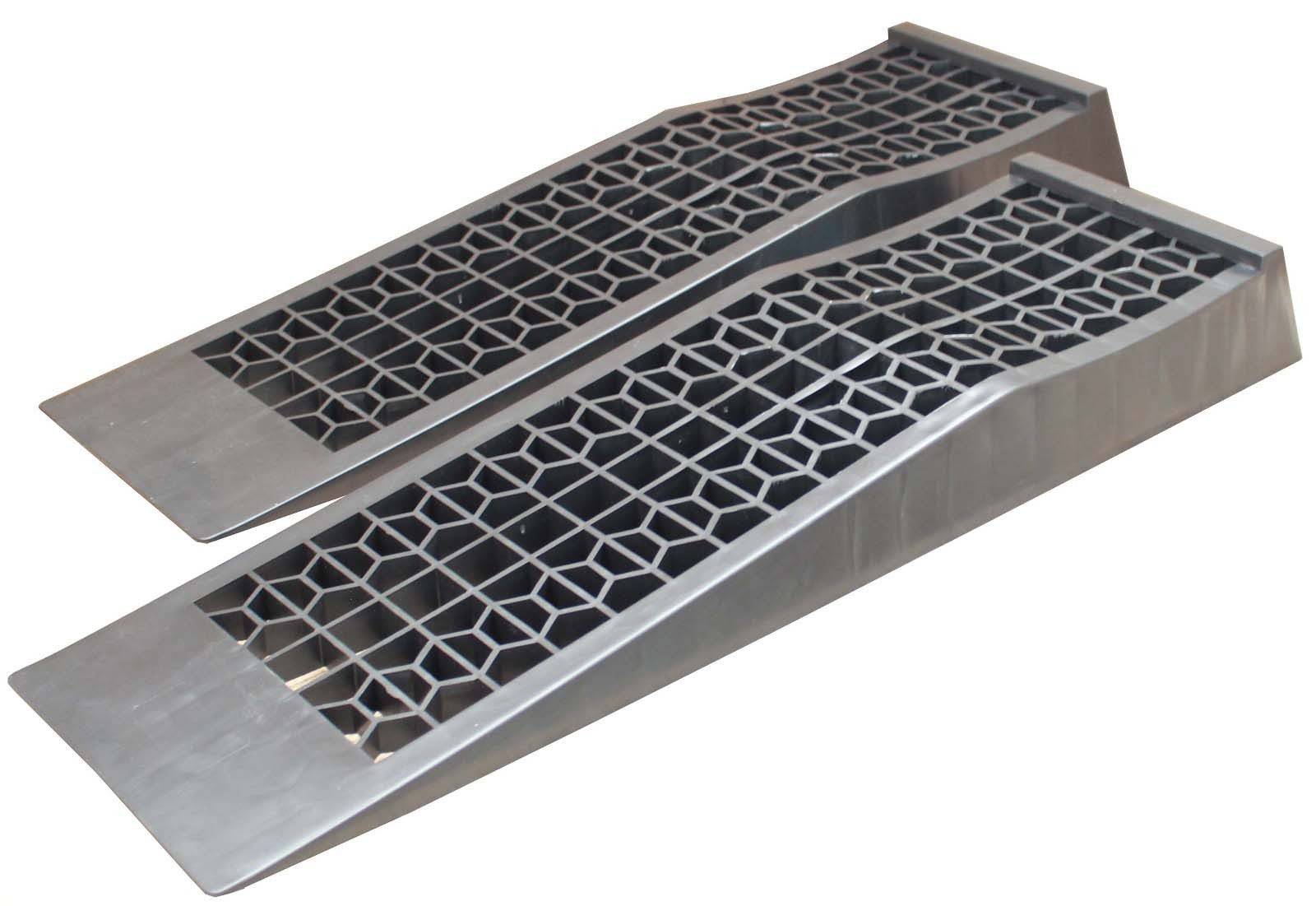 TRUTZHOLM Auffahrrampe Kunststoff 2x Ausgleichskeil extra flach PKW, Wohnwagen und Wohnmobil