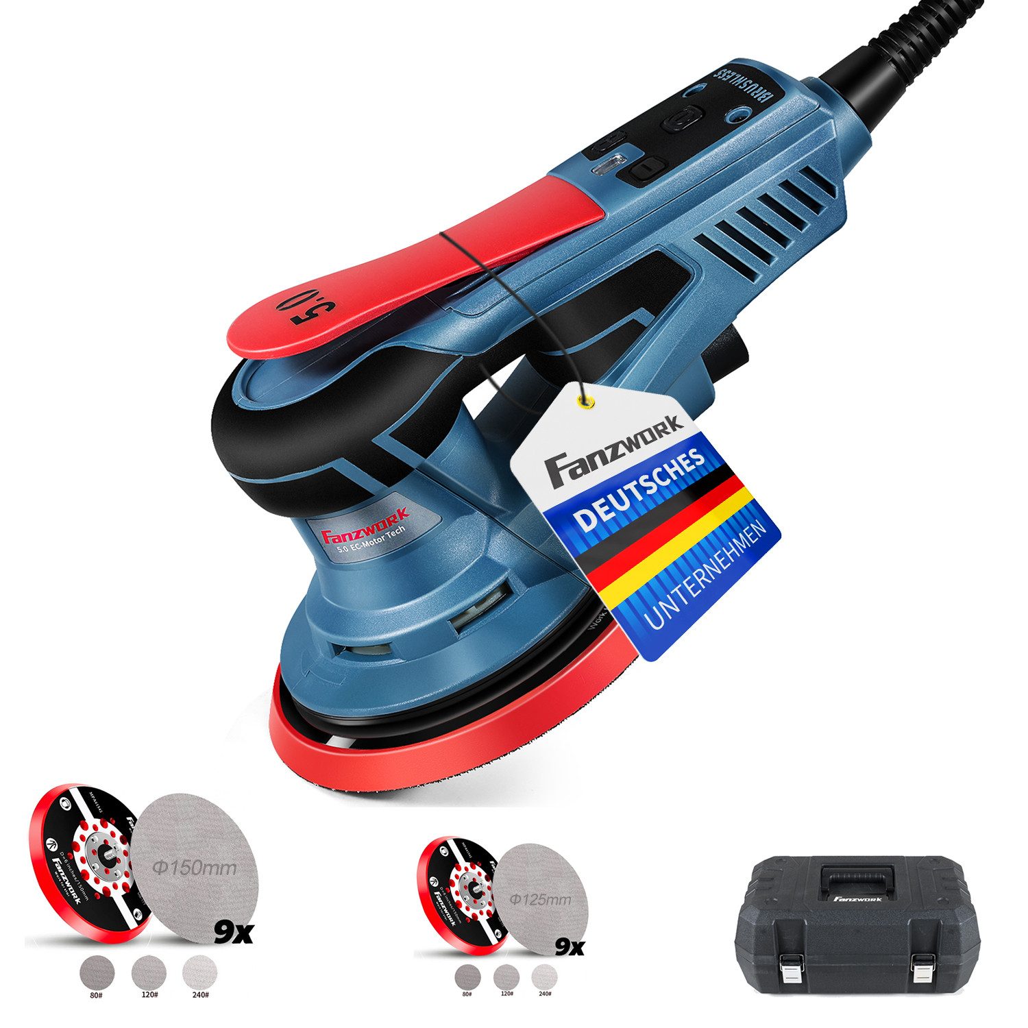 Fanzwork Exzenterschleifer 350W bürstenlosen Motor mit günstig online kaufen