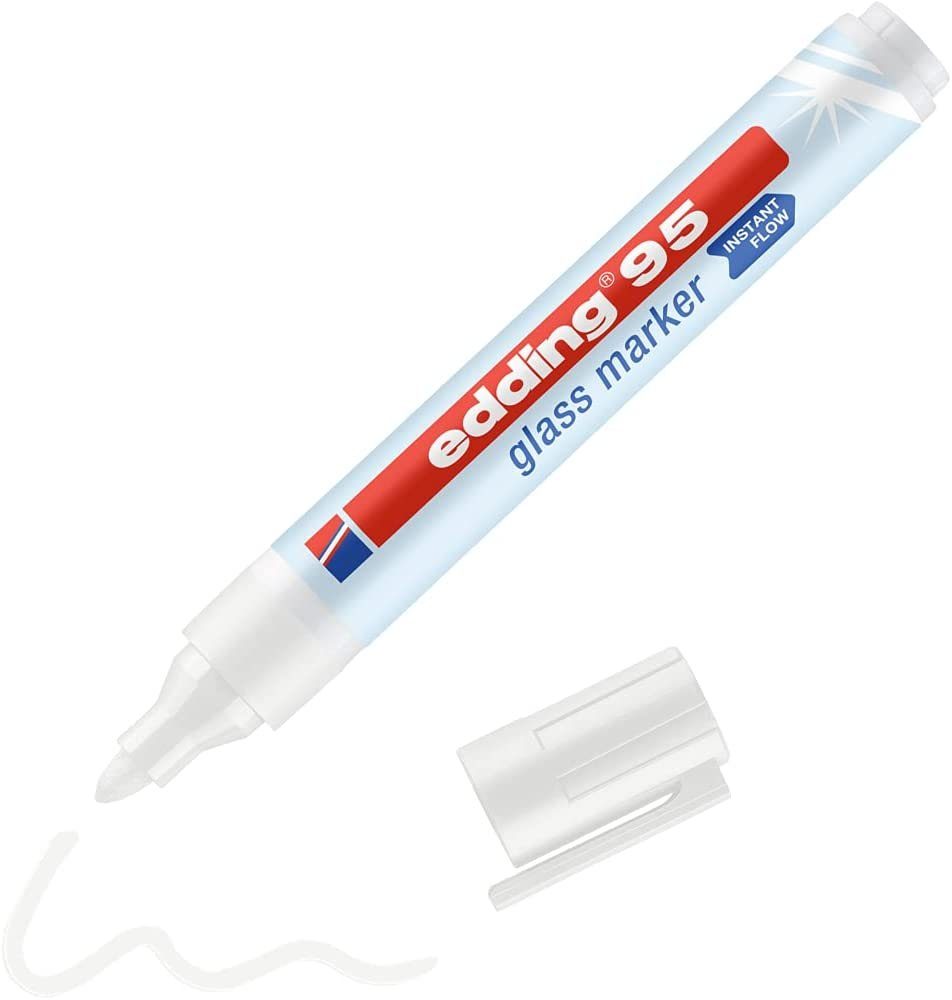 Marker edding 95 Glasmarker weiß (1er Blister)