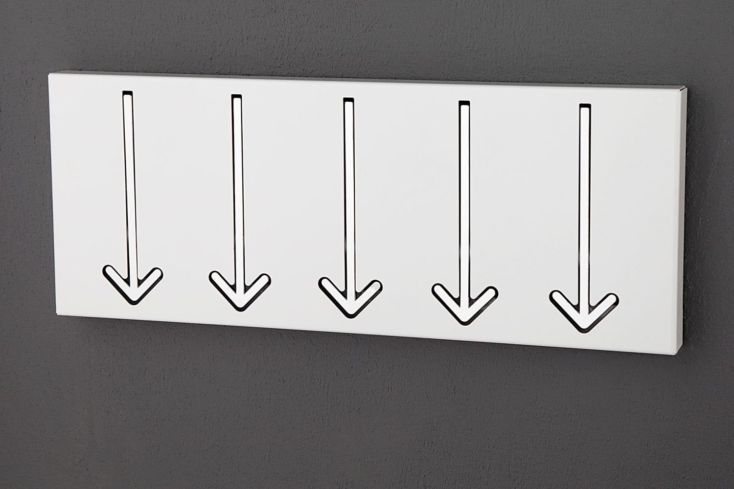 Licht-Erlebnisse Wandgarderobe BIRAN (1 St), Garderobenhaken Flur Weiß Flur Diele Ankleide