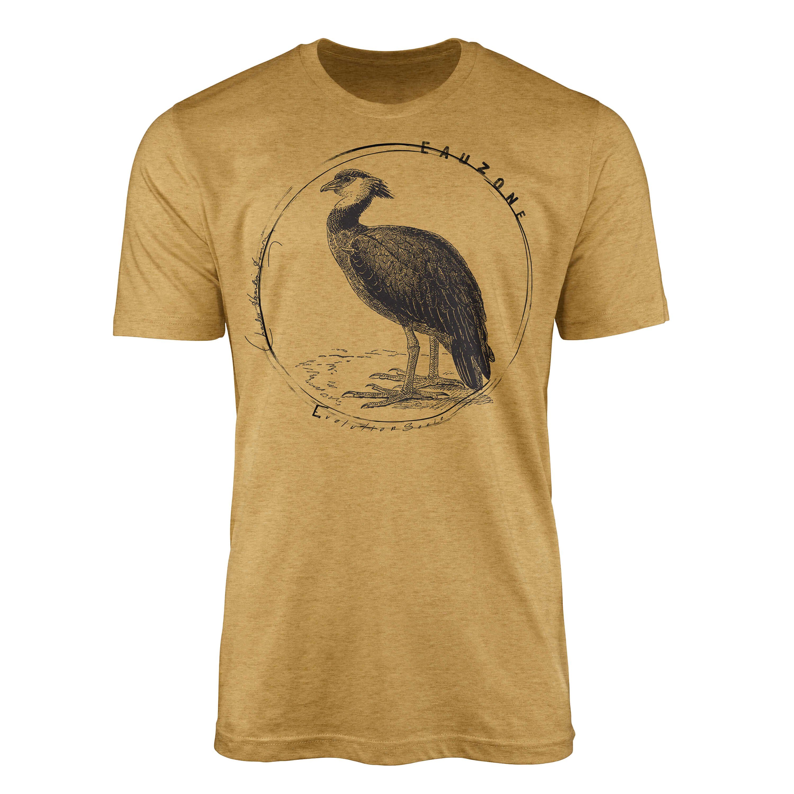 Sinus Art T-Shirt Evolution Herren T-Shirt Wehrvogel Antique Gold