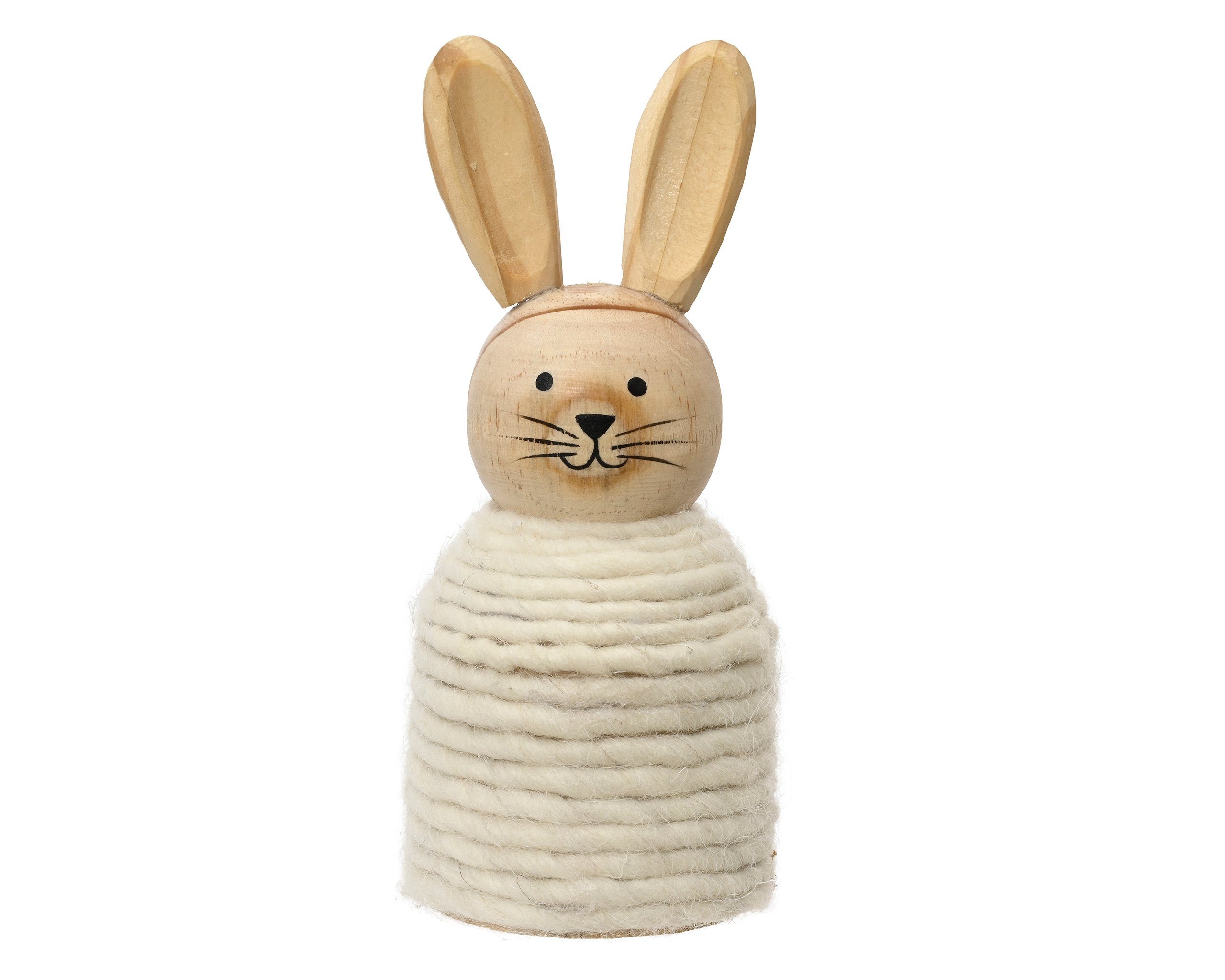 Kaemingk Osterhase, Dekofigur Hase 16cm Natur Braun / Creme