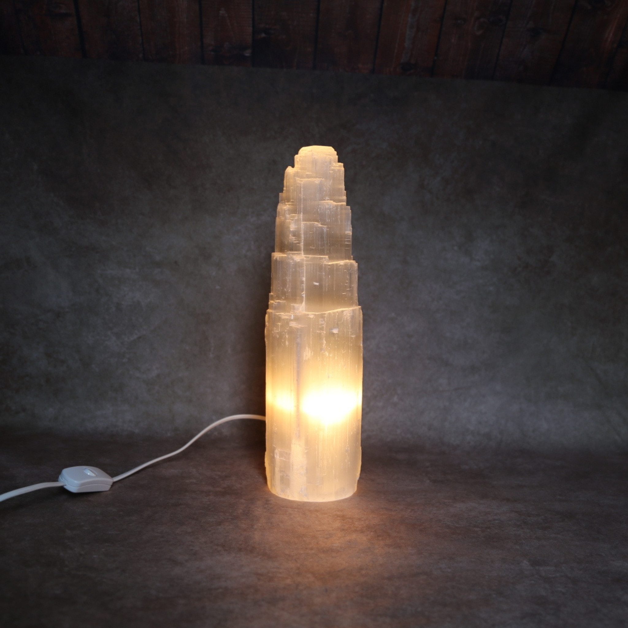 Heimtex Salzkristall-Tischlampe Selenit-Kristalllampe – USB-LED-Selenitlamp günstig online kaufen