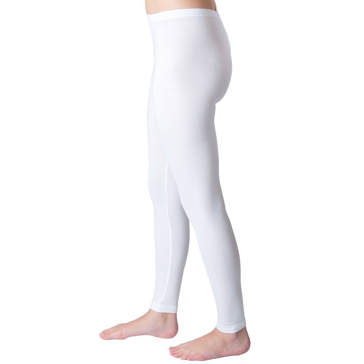 Bio-Baumwolle aus Legging 1720 HERMKO weiß Damen 100% Leggings