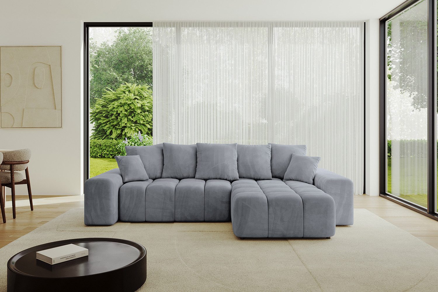 ALTDECOR Ecksofa ENIL-L, Couch mit Schlaffunktion, Wohnzimmer - Wohnlandschaft, Corner Sofa Bett Eckcouch Couch L-Form Schlafcouch Ausziehbar