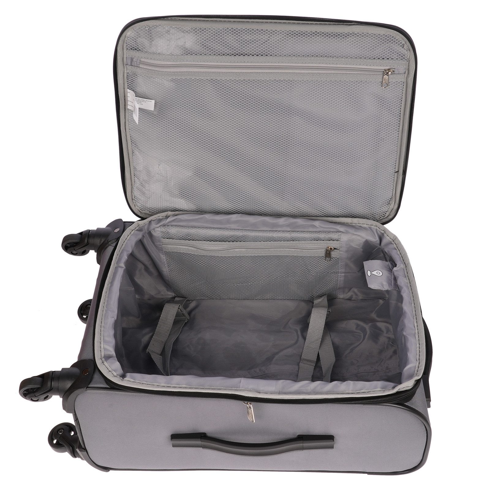 Weissmantel Kofferset 3er Koffer Set Stoffkoffer Set mit 4x Organizer, Weichschale 4 Rollen, (Als Zusatz sind 4 Organizer Tasche enthalten, damit Sie Ihre Kleid – Bild 5 von 5