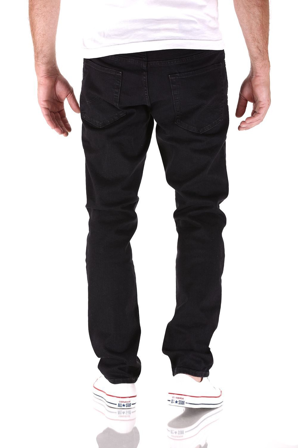 Jack & Jones Slim-fit-Jeans Jack & Jones Glenn Original Slim Fit Herren Jeans – Schwarz, W31/L34 – Bild 3 von 3