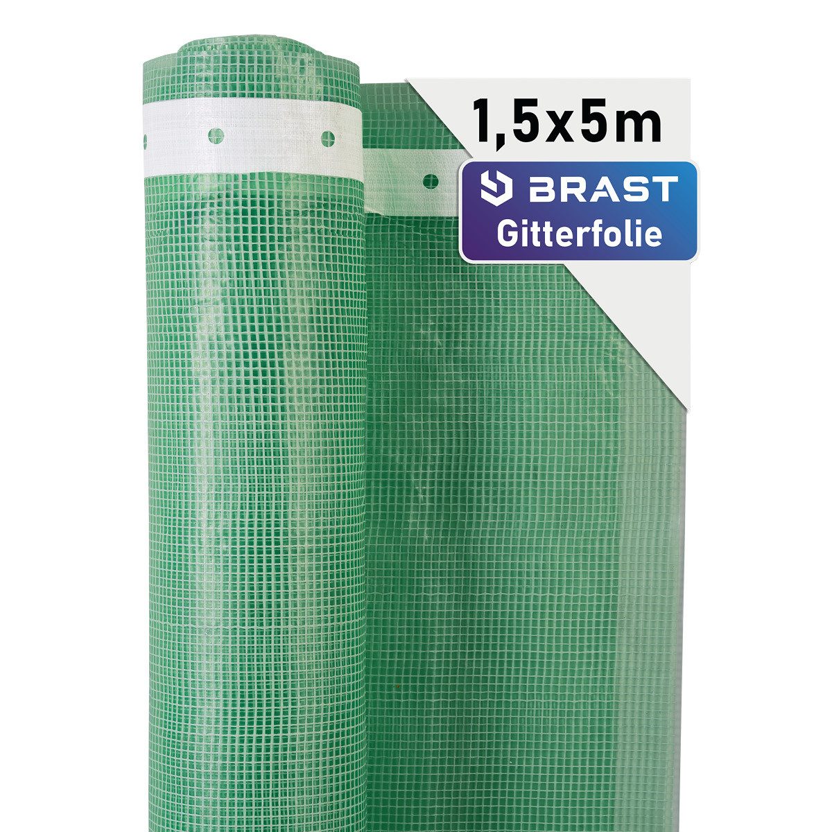 BRAST Gitterfolie Gewächshausfolie 250 g/m², 20 Größen, Breite: 1,5–4m, Länge: 5–15m (witterungsbeständig wasserdicht, verstärkter Nagelrand, UV-beständig lichtdurchlässig), 7,5m² - 60m²