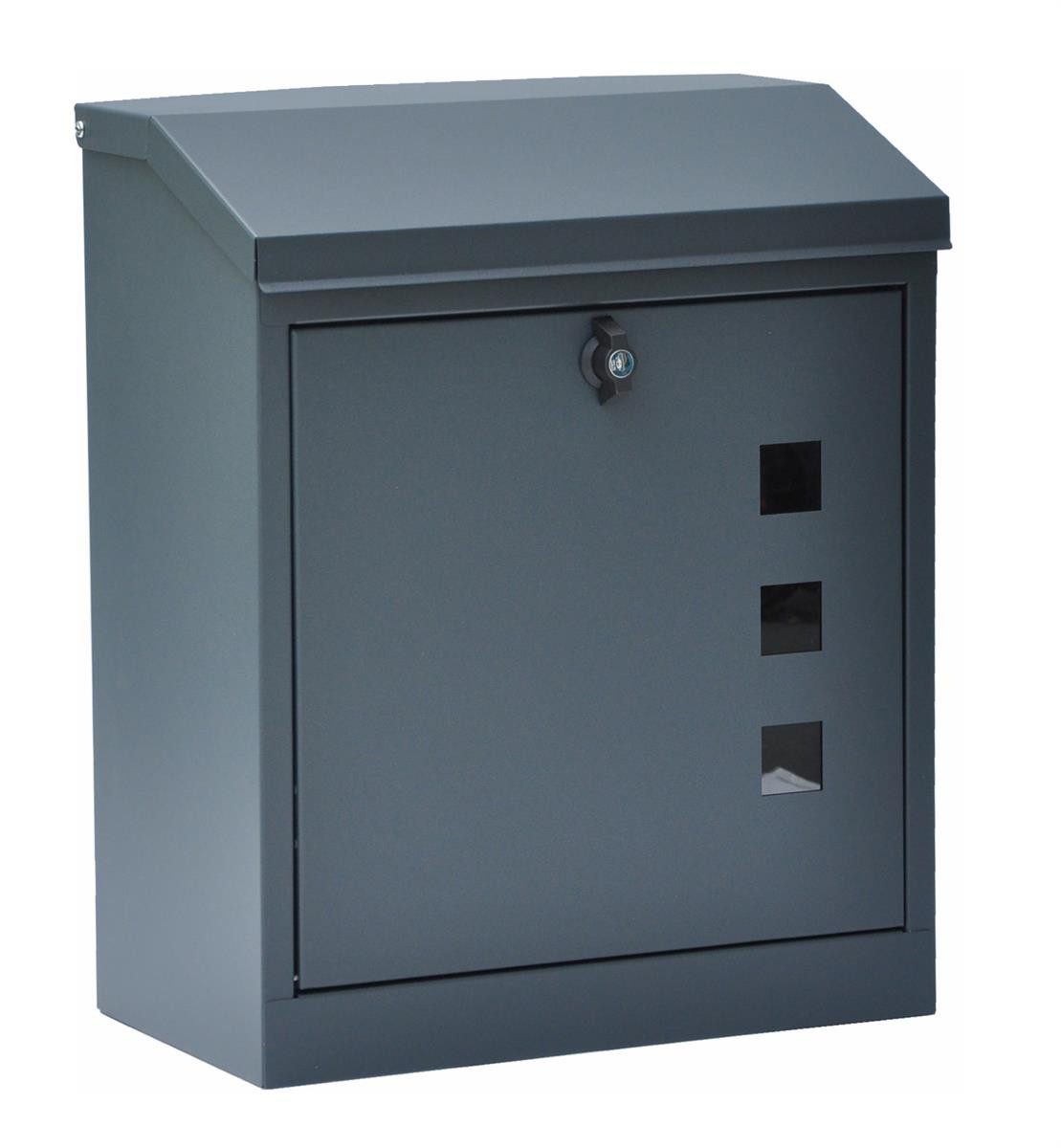 dazikemo Wandbriefkasten Briefkasten Paketbox Grau