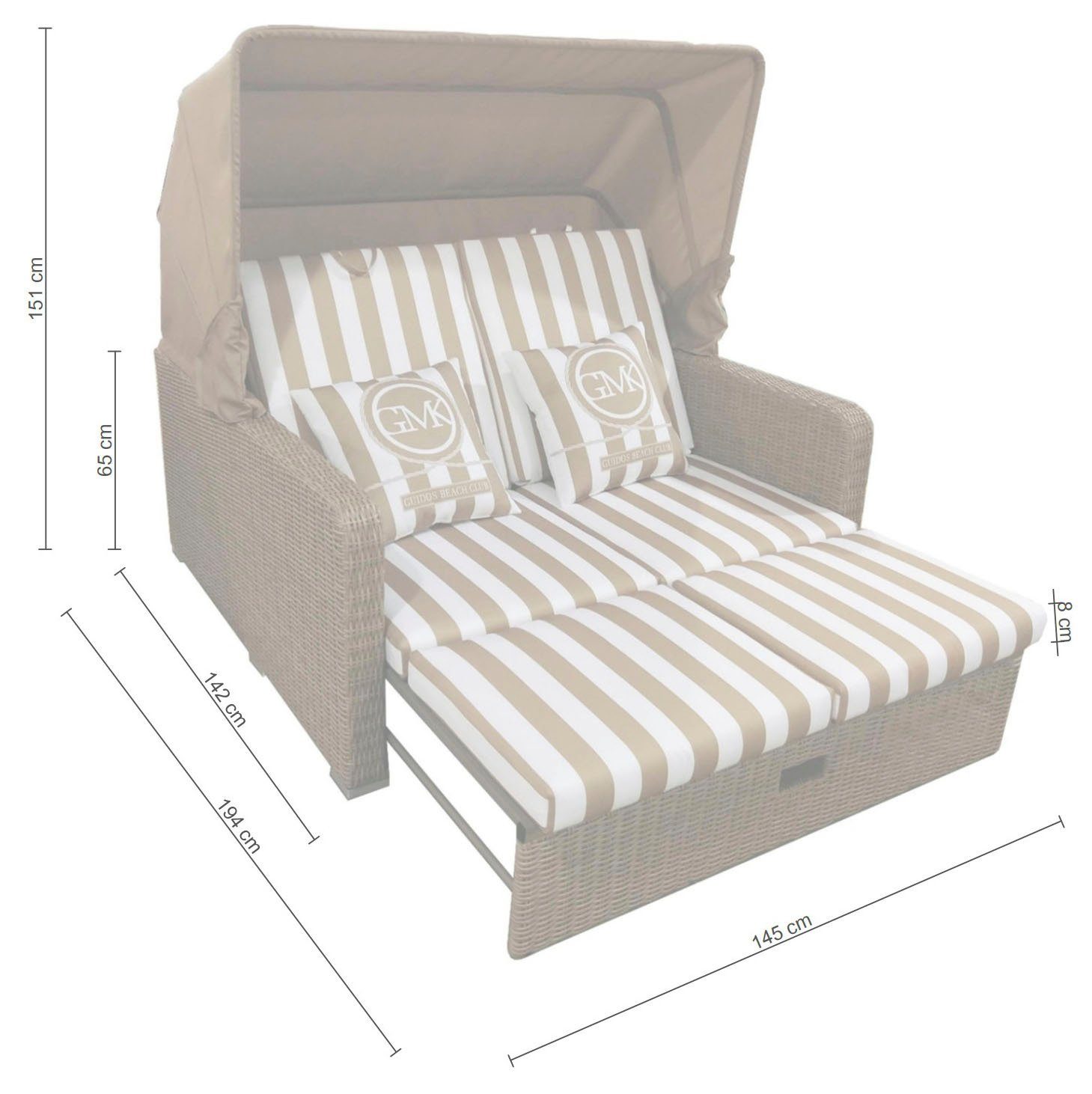 Guido Maria Kretschmer Home&Living Loungesofa Norderney, Set 8 Teile