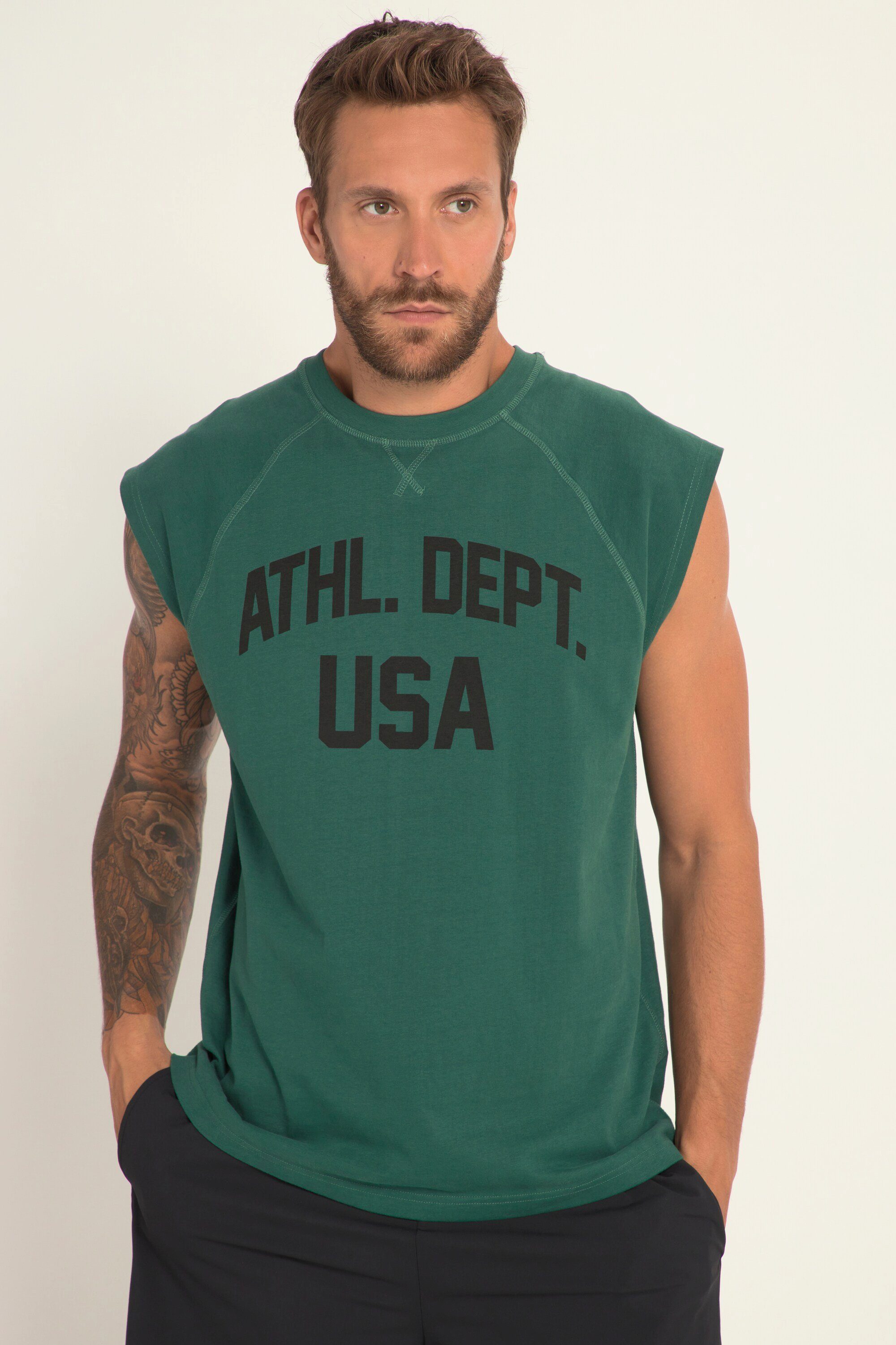 T-Shirt DEPT. JP1880 flaschengrün ATHL. Tanktop Rundhals