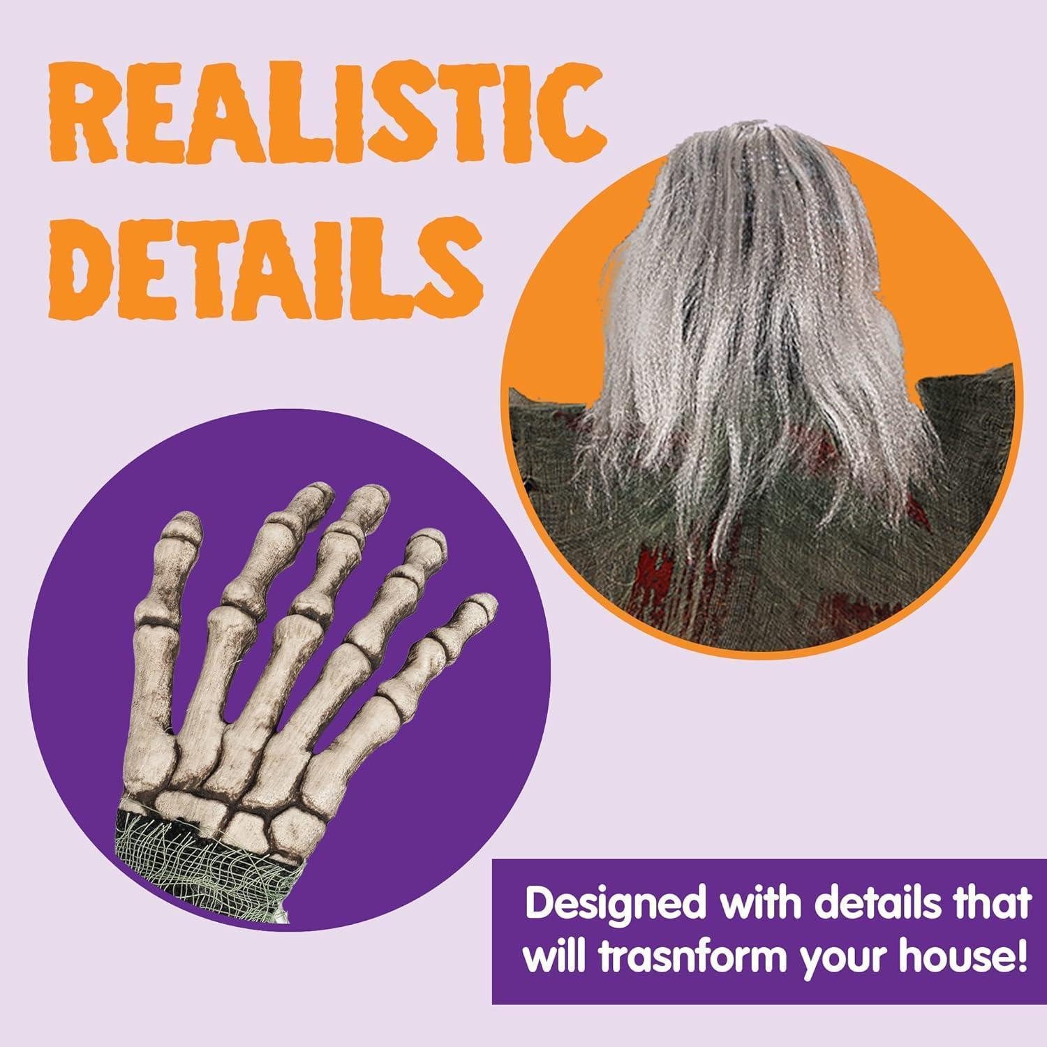LuxusKollektion Wanddekoobjekt 2er Set Halloween Kletternde Zombies Deko 80cm - Gruselige – Bild 3 von 5