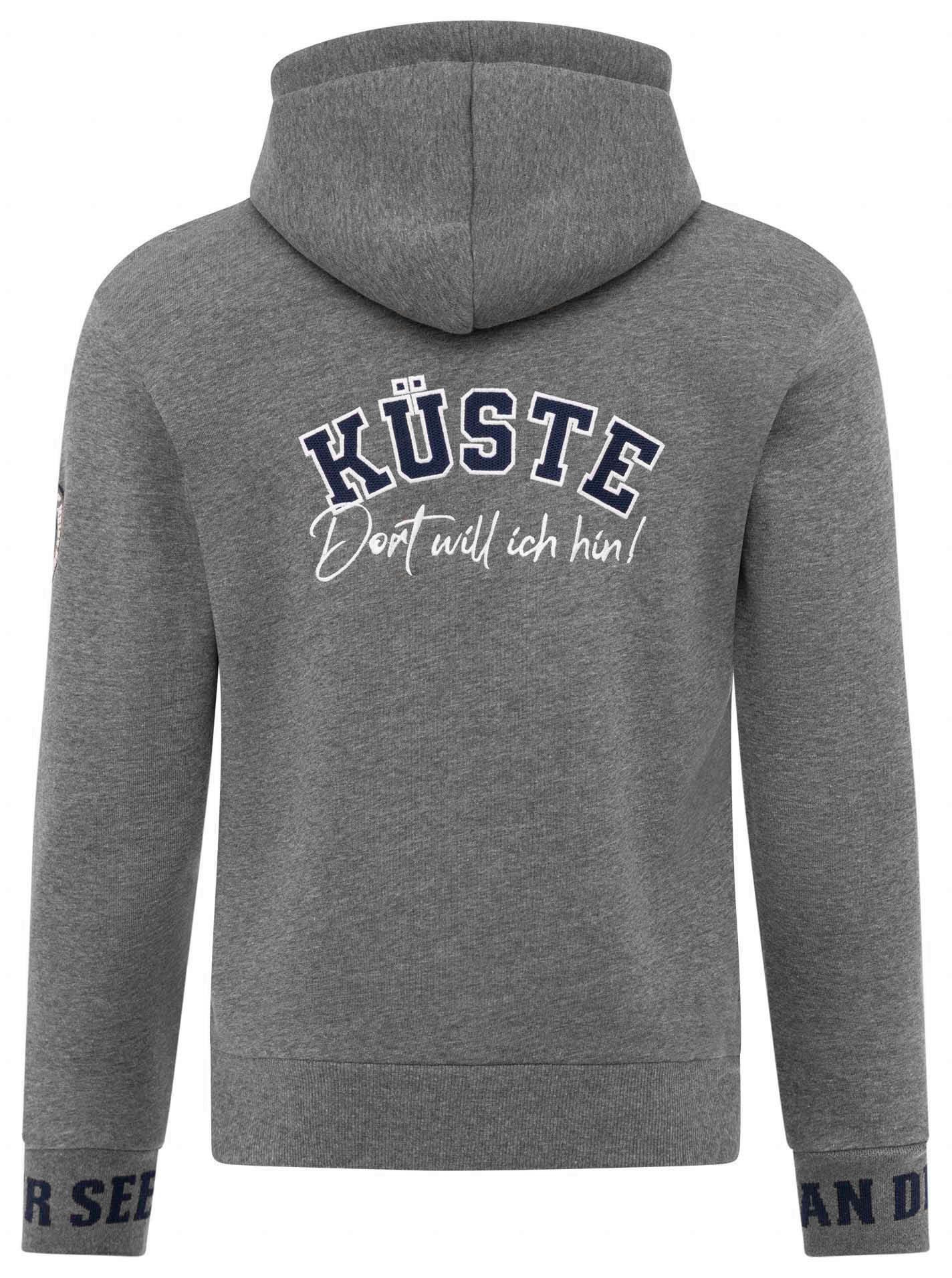 Zwillingsherz Kapuzensweatjacke "Küste Meer Moin" Taschen, Kordelzug, Langa günstig online kaufen