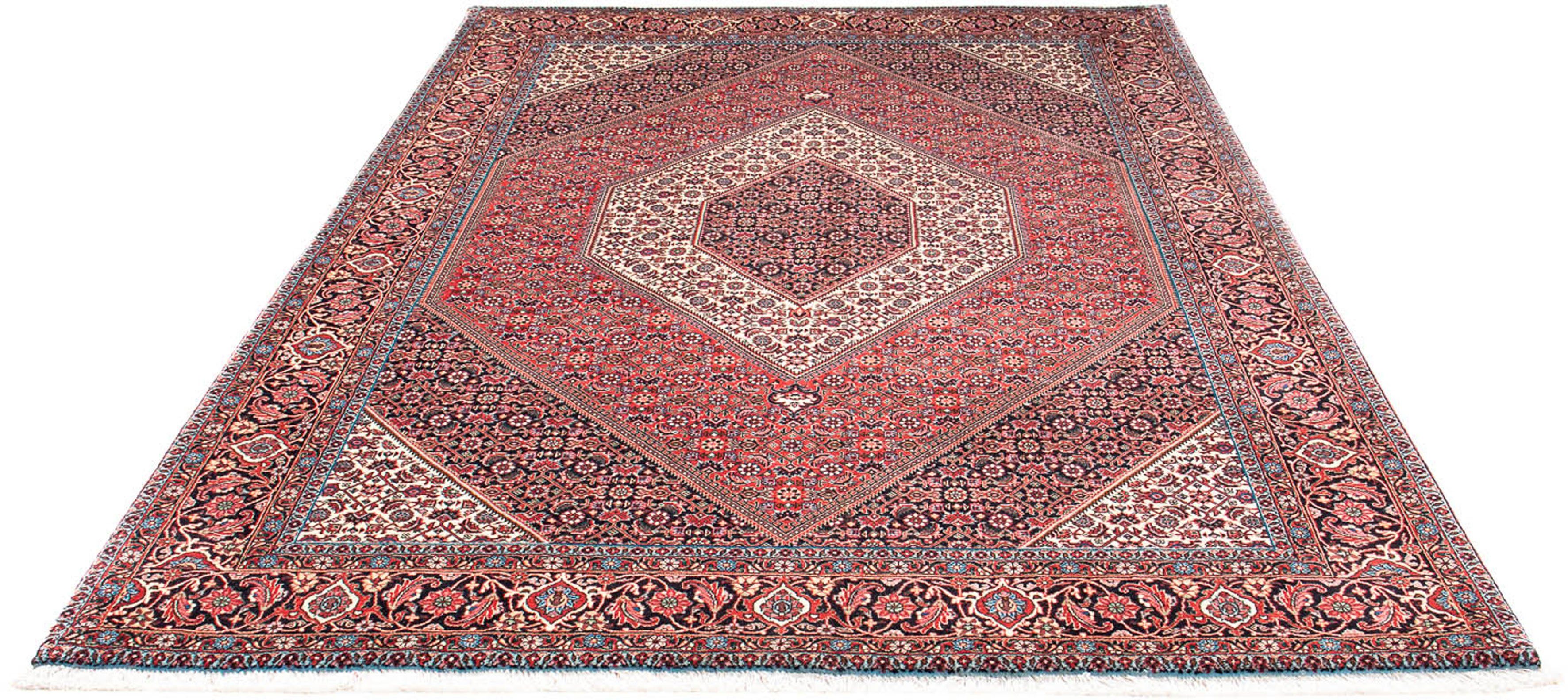 Orientteppich Perser - Bidjar - 233 x 168 cm - hellrot, morgenland, rechteckig, Höhe: 15 mm, Wohnzimmer, Handgeknüpft, Einzelstück mit Zertifikat