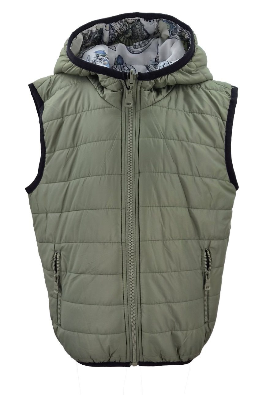 Fashion Boy Steppweste Wendbare Jungen Steppweste mit Kapuze JH8476