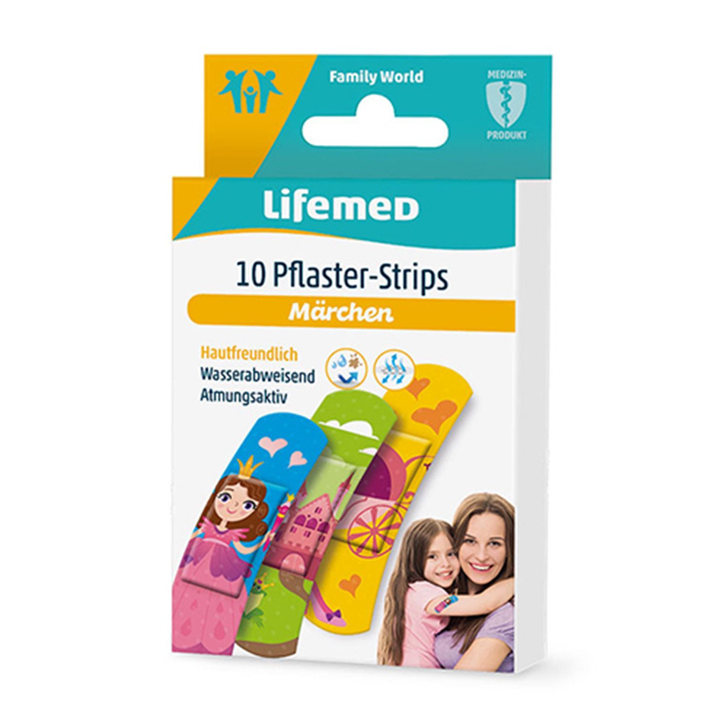 LifeMed Wundpflaster 10 "Lifemed" Pflaster-Strips 6,0 cm x 1,7 cm "Märchen" (Set, 10 St., Kinderpflaster), pflasterverband Kinderpflaster Kunterbunt