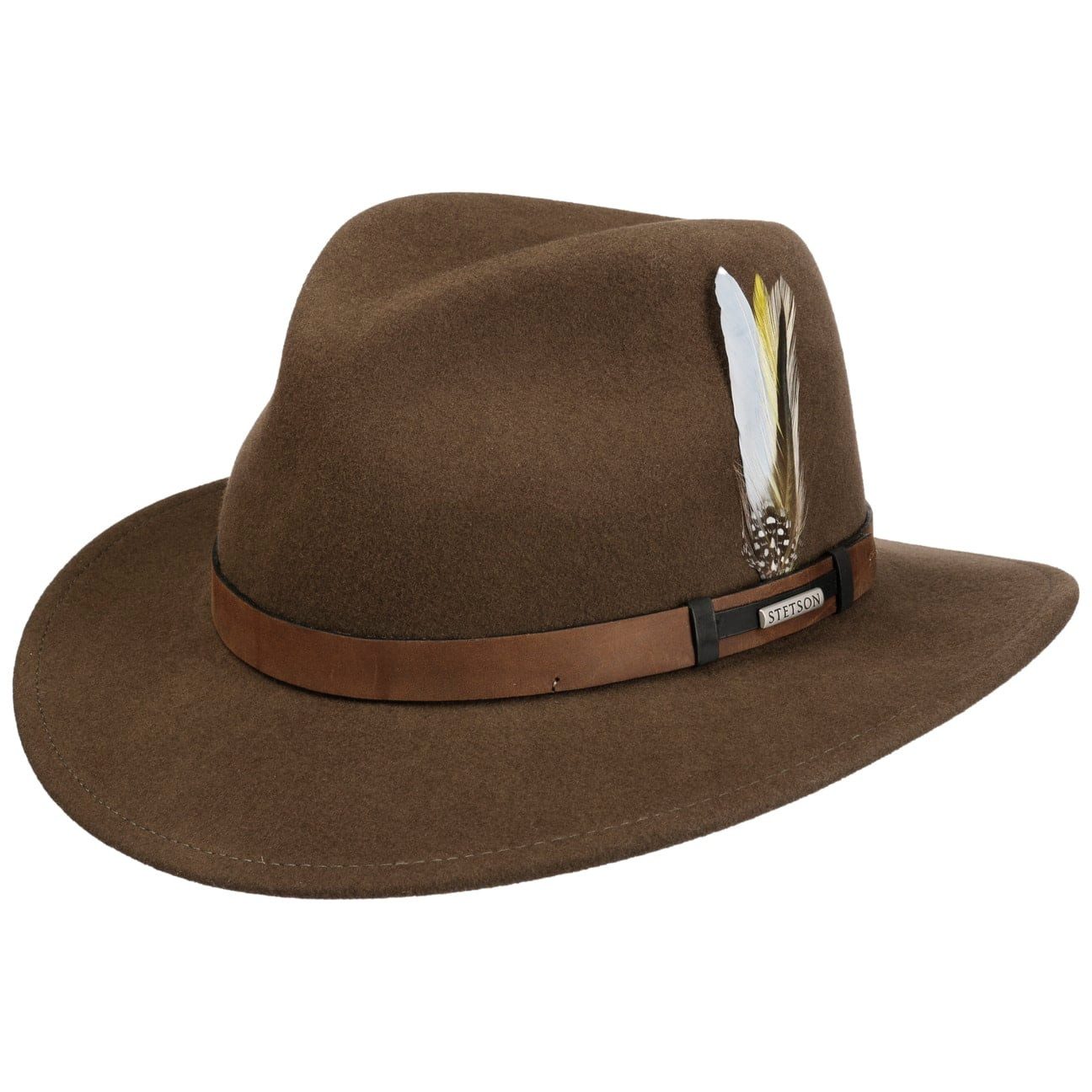 Stetson Filzhut (1-St) Wollfilz mit Lederband, Made in USA