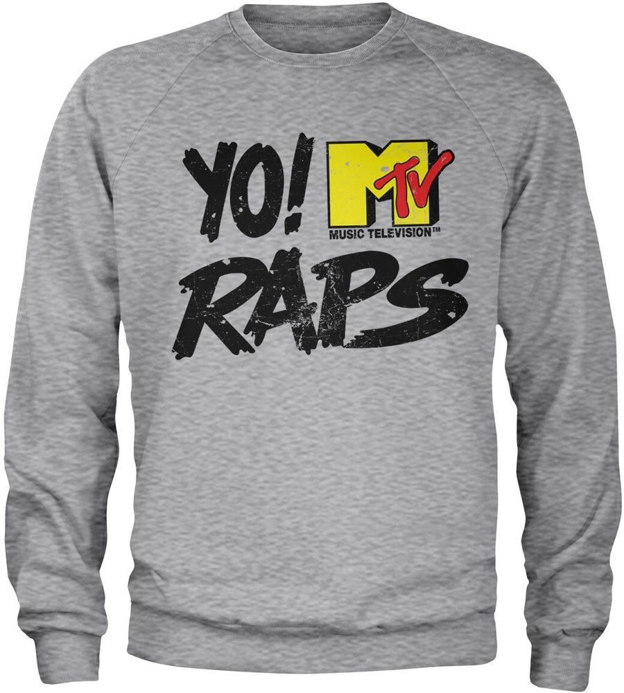 YO! RAPS MTV Rundhalspullover Distressed Logo Sweatshirt