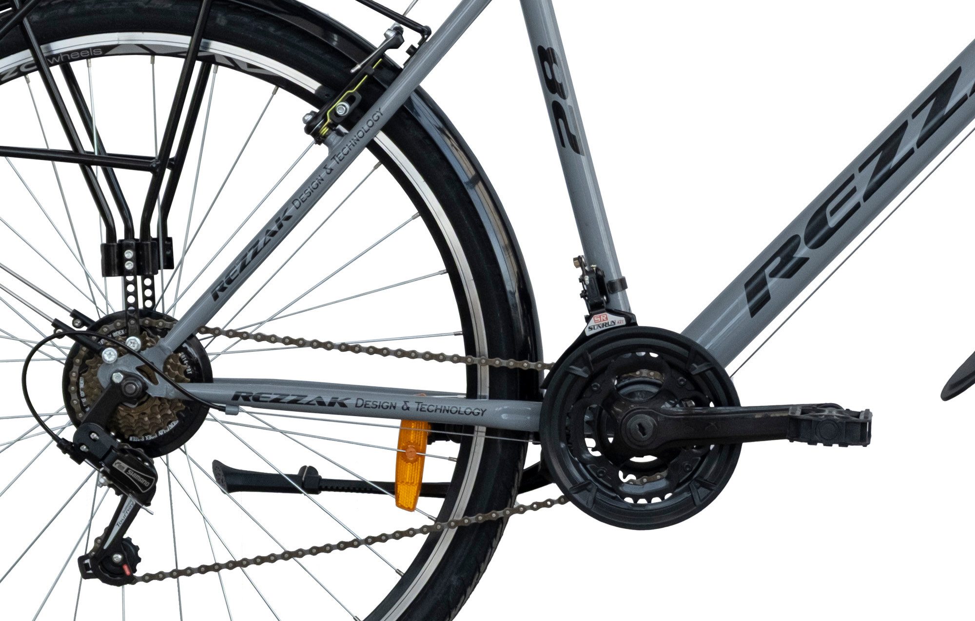 Rezzak City Bike, Men's City Bike, 28-inch, Boys' Bike, Road Legal, 21-Speed ​​Shimano Derailleur Gears