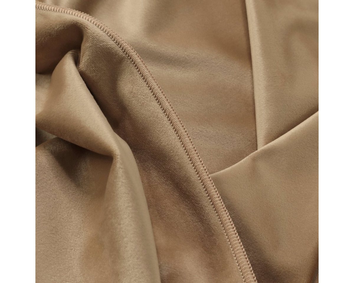 Thumbnail - Stofferia Stoff Gardinenstoff Uni Samt Verona Altgold - Höhe 290 cm, Meterware