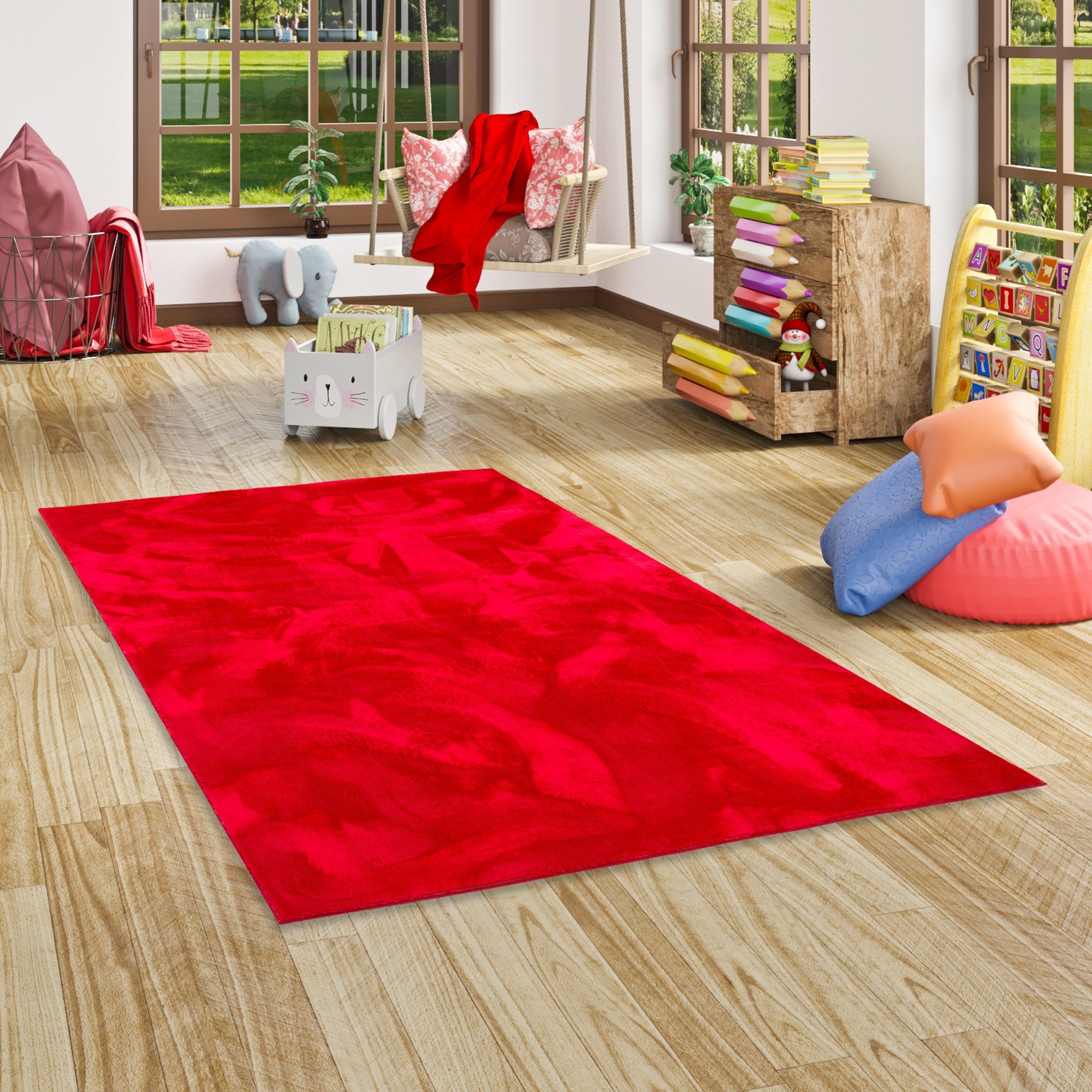 Pergamon Kinderteppich Kinder Super Soft Fellteppich Pearl Kids, Rechteckig, Höhe: 19 mm