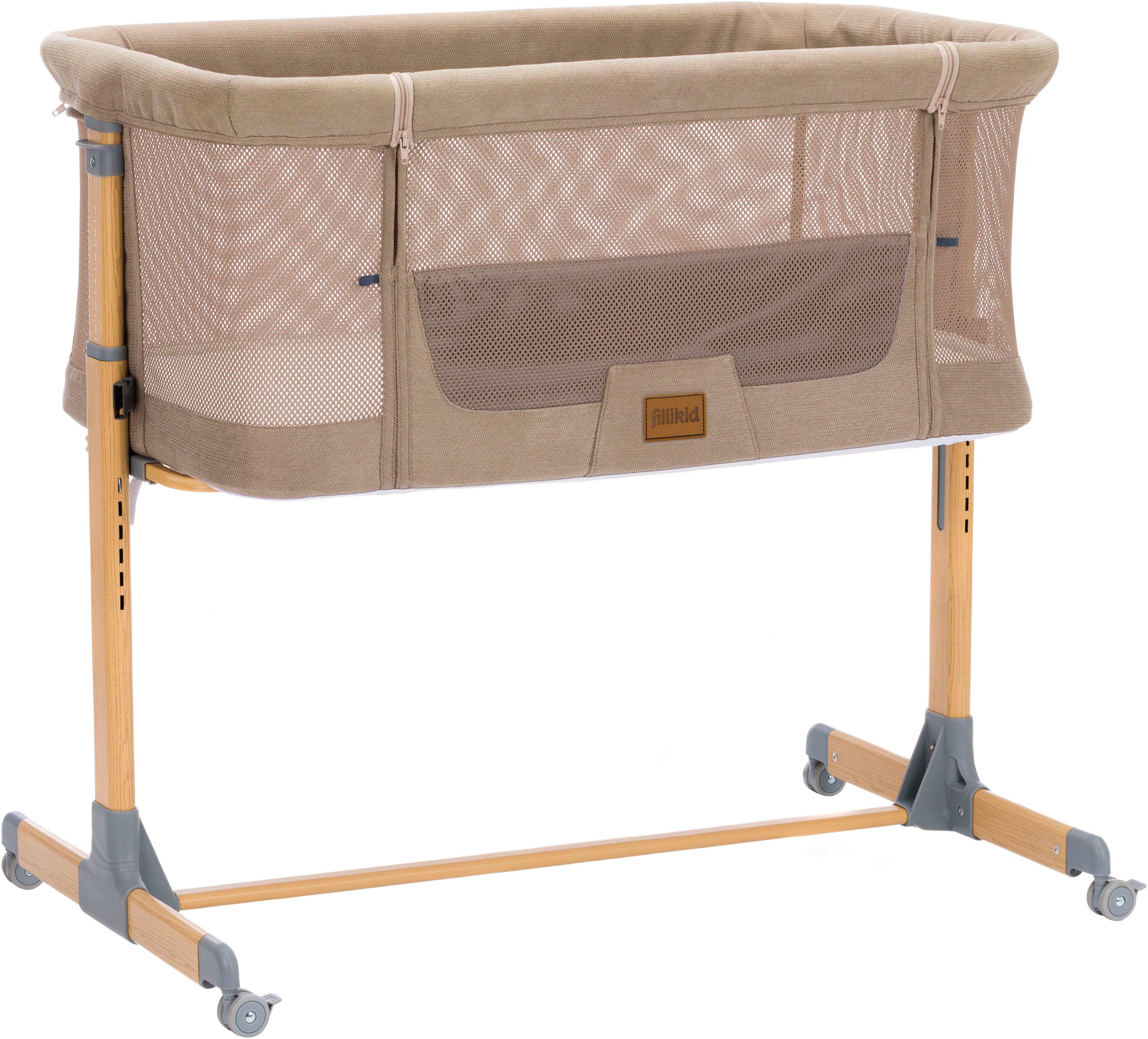 Beistellbett Air caramel inkl. Rollen