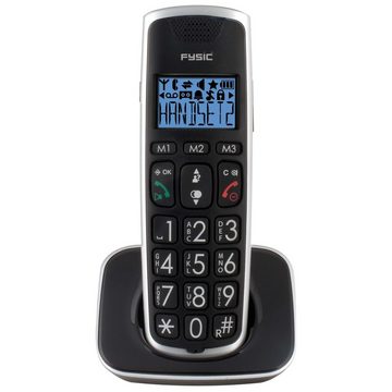 Fysic FX-6020 Schnurloses DECT-Telefon (Mobilteile: 2, Hörgerätkompatibel, große Tasten, großes Display)