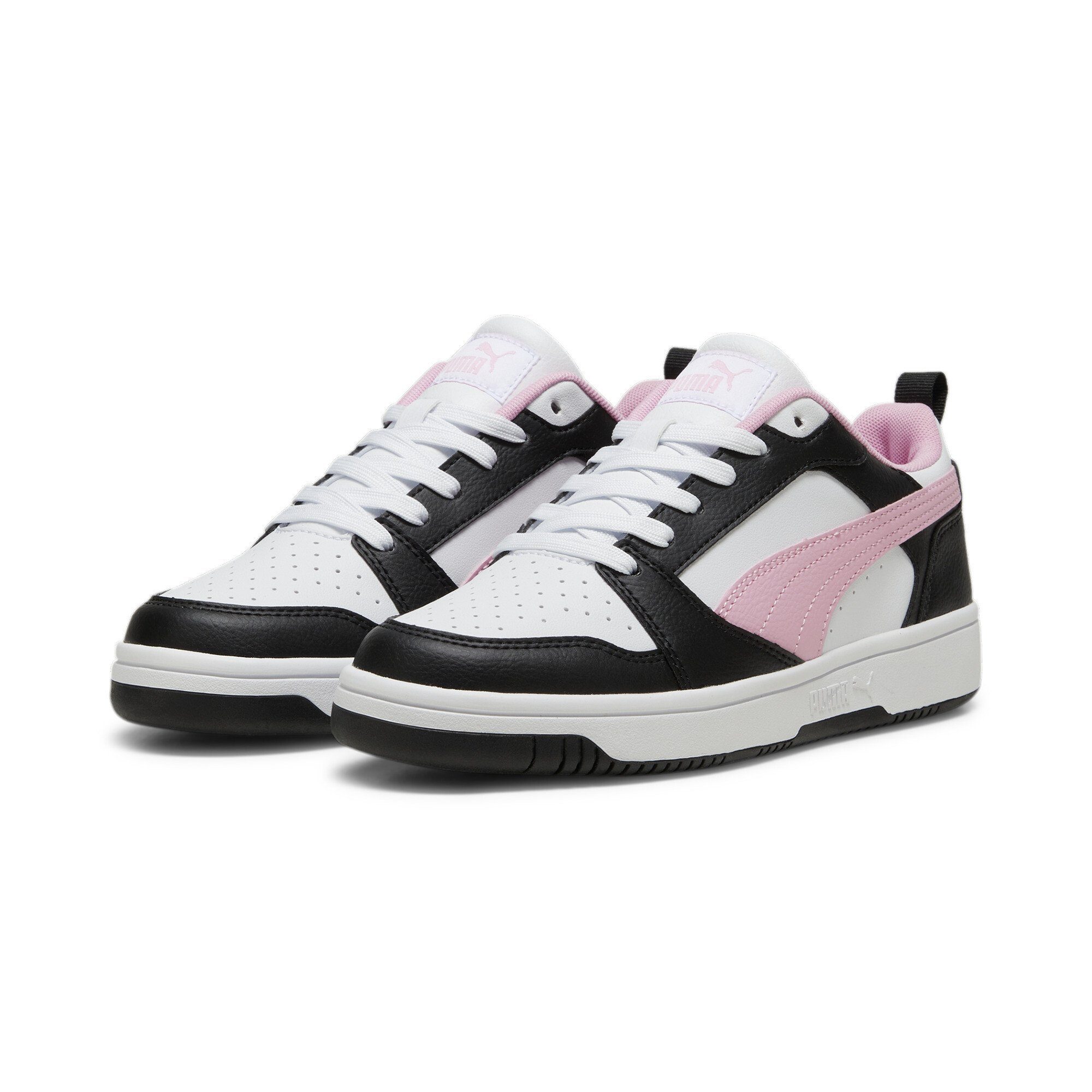 PUMA Rebound Pink Black Lilac Sneakers Low Sneaker Erwachsene V6 White