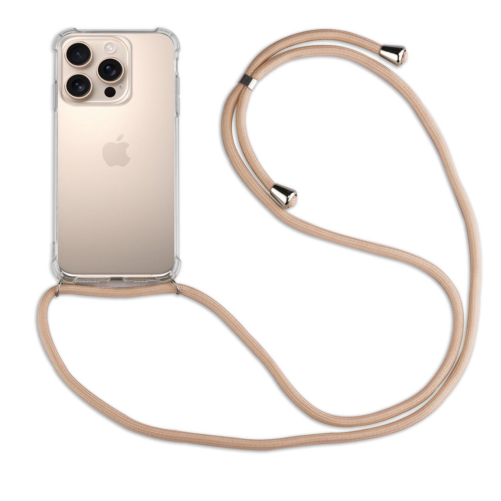 betterfon Handykette für Apple iPhone 16/ Pro/ Pro Max/ Plus Handyhülle mit Band & Kordel, Hände frei – mit Silikonhülle & Schnur für flexiblen Alltag