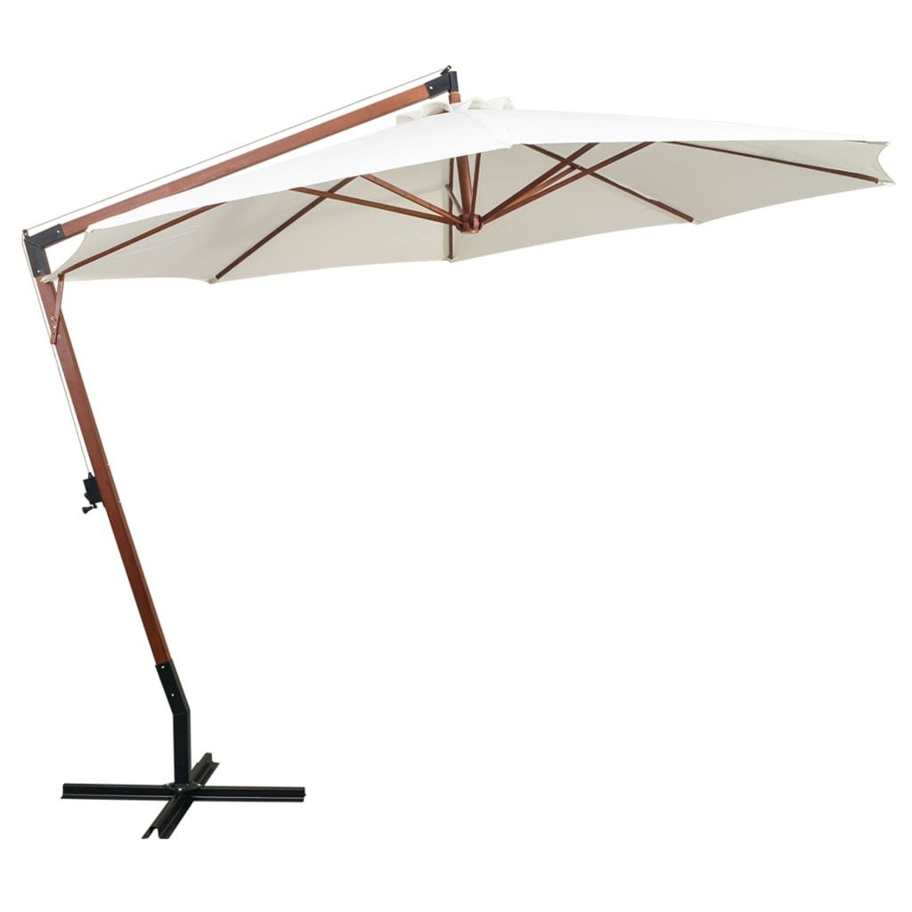 DOTMALL Sonnenschirm Ampelschirm 350 cm Holzmast günstig online kaufen
