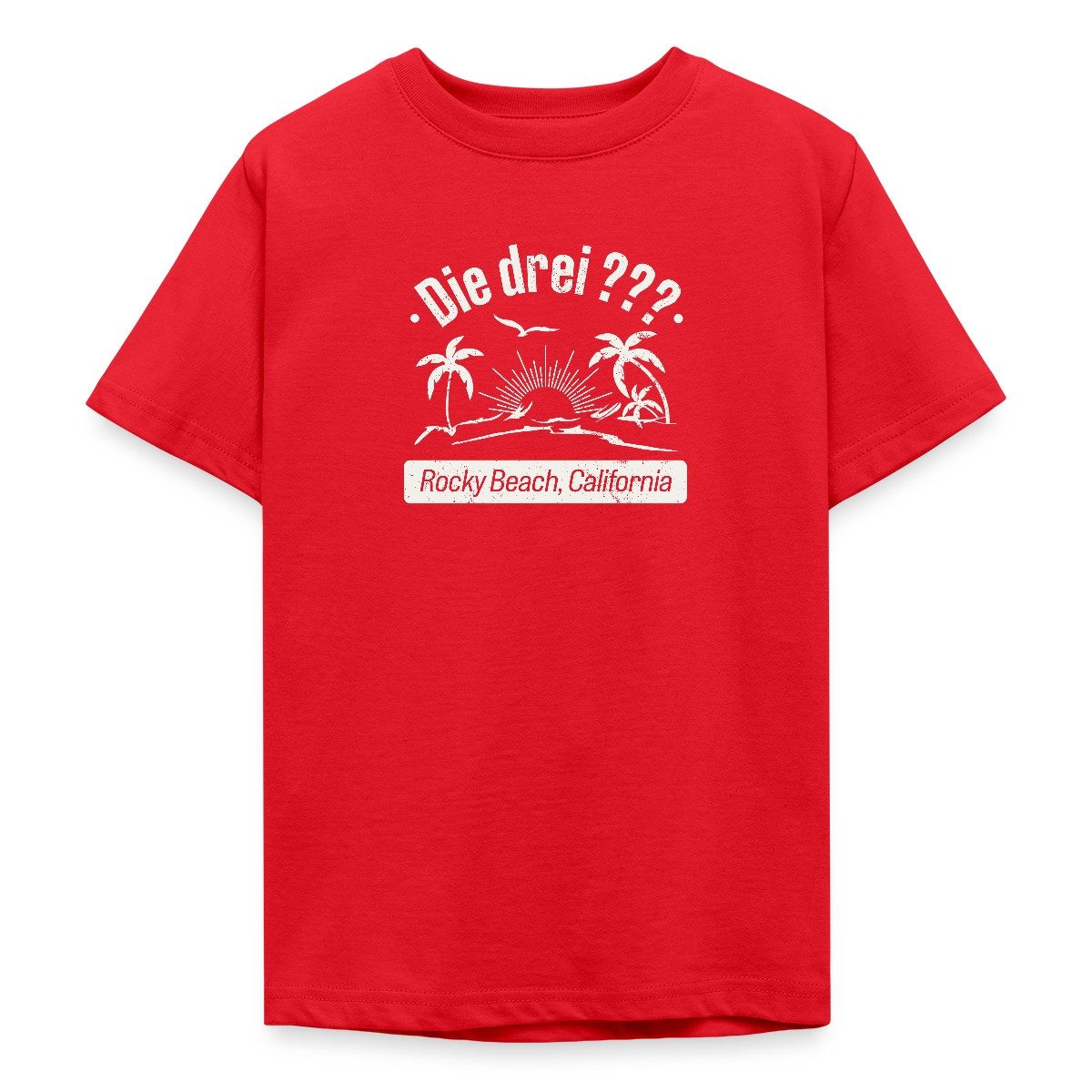 T-Shirt Die Drei Fragezeichen Rocky Beach Design Mit Palmen Teenager T-Shirt