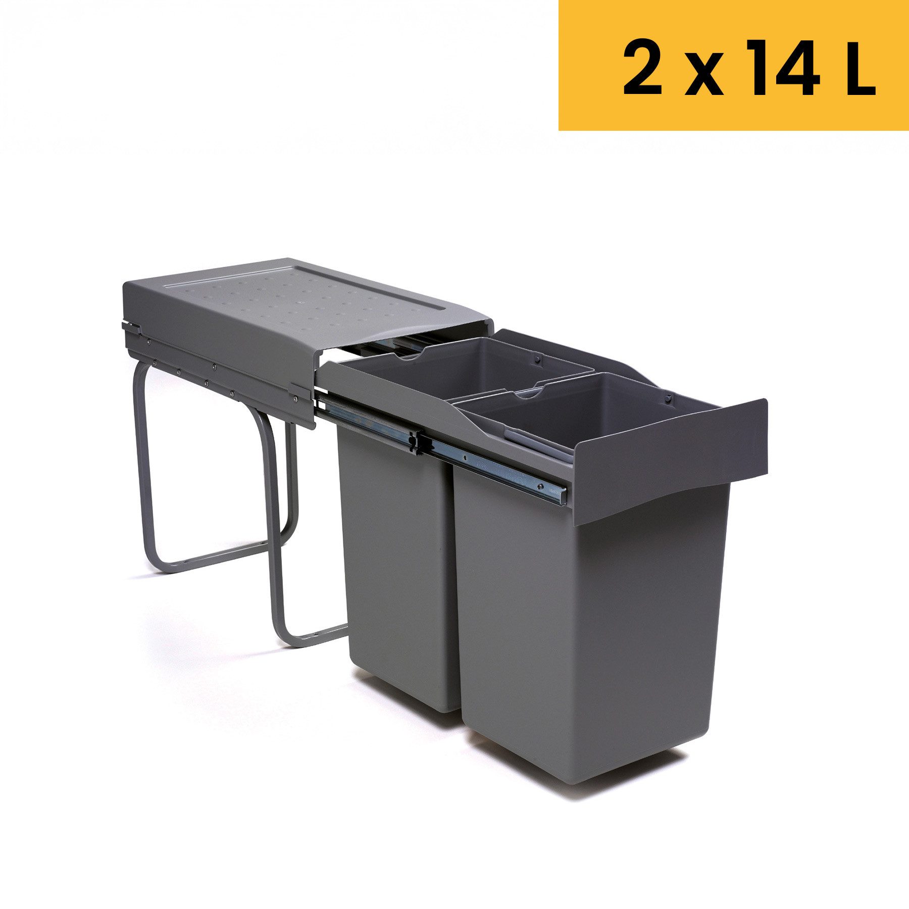 SIEGWERK Einbaumülleimer SIEGWERK - DuoSort 328 2-fach 28l einfache Montage